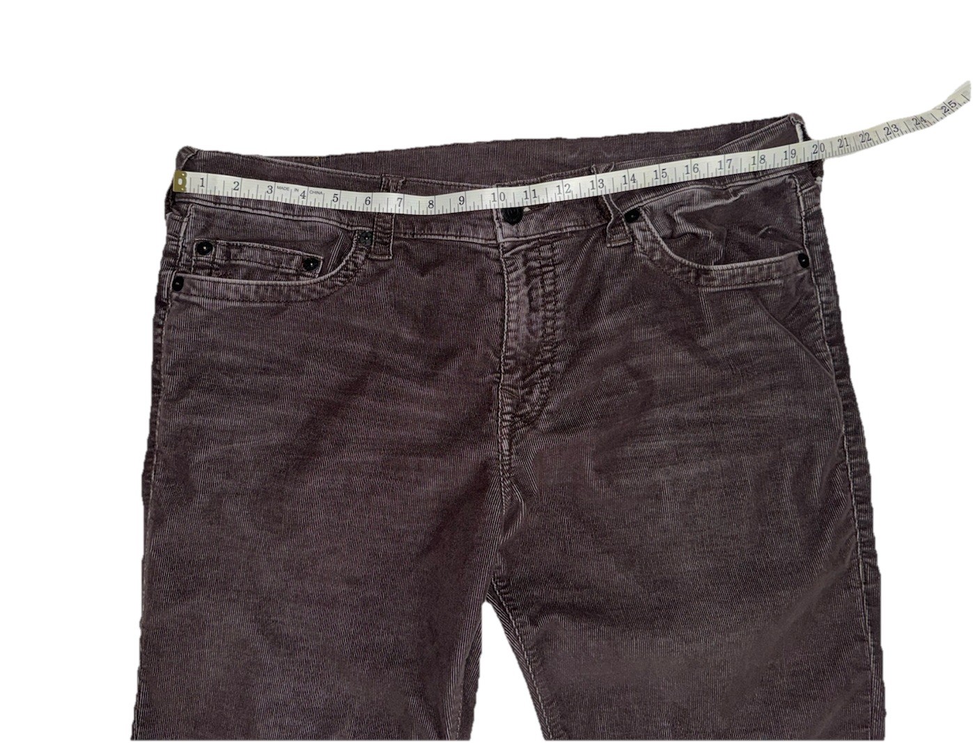 True Religion Geno Straight Corduroy Pants Mens 38×33 Maroon Distressed Y2K