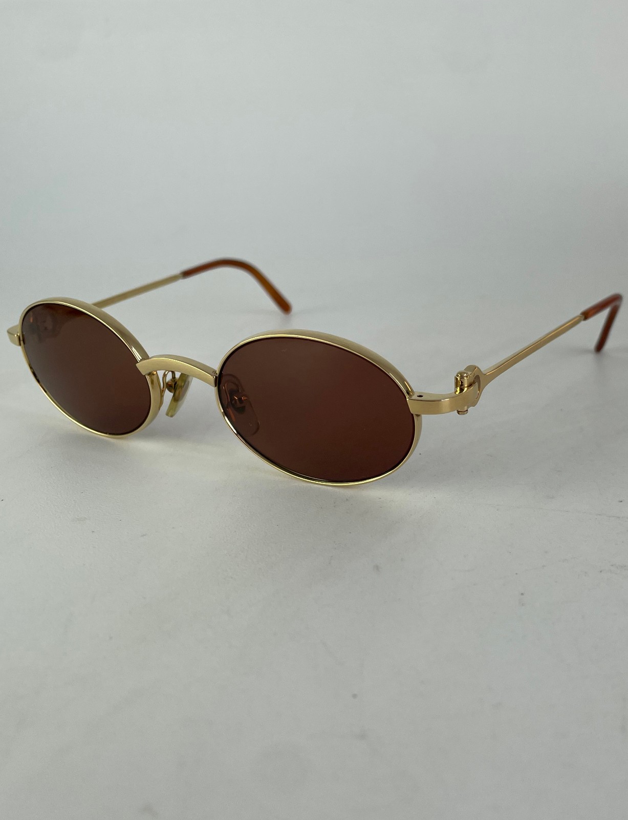 Vintage 80s Cartier Spider Sunglasses oval gold 22K trinity vendome santos must