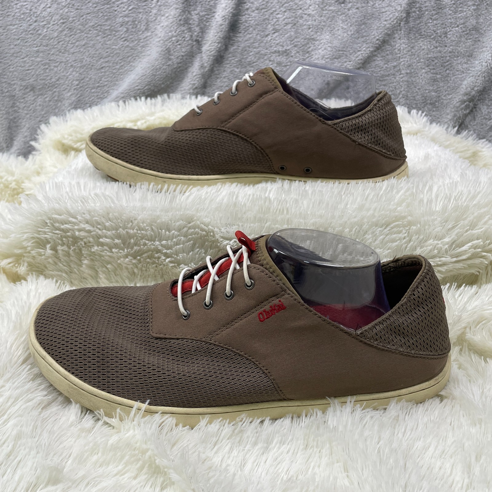 OluKai Nohea Moku Shoes Mens Sz 11.5 Brown Mesh Boat Casual Sneakers 10283-RK13