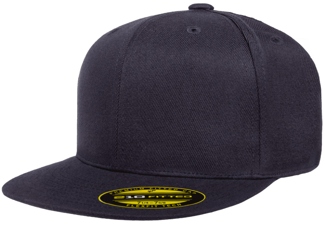 Original Flexfit Flatbill Hat Premium 6210 Fitted Baseball Cap 210 Flat Bill