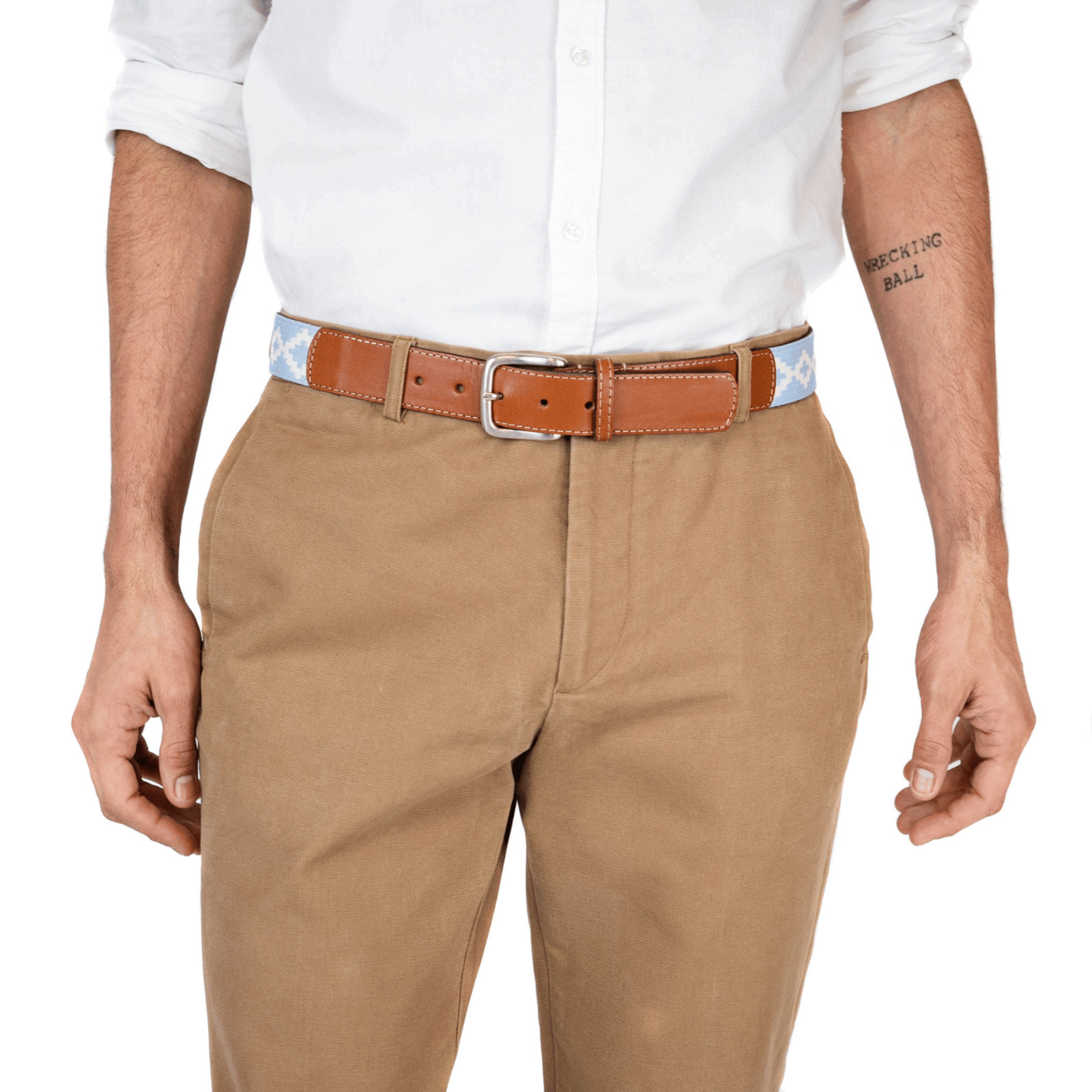 Woven Polo Belt Hand Made Lightweight Vegetable-Tanned Leather Polo Belt Unisex
