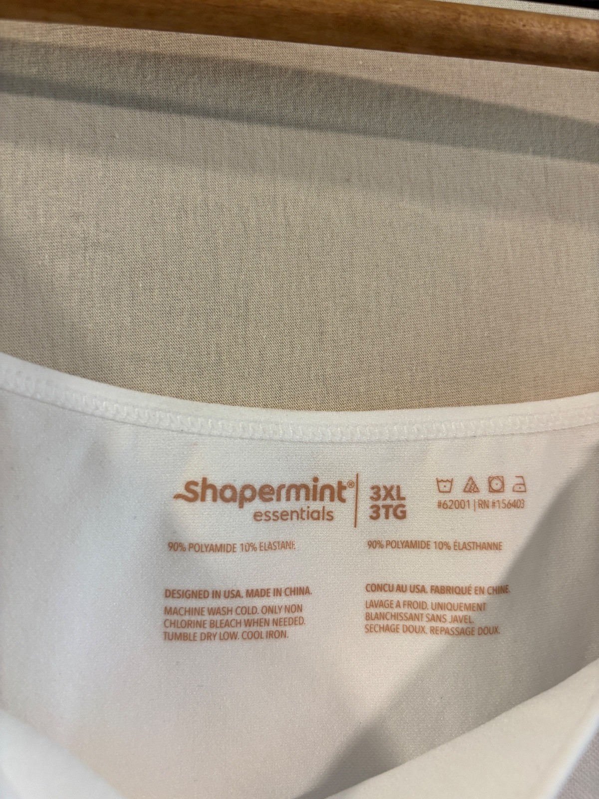 Shapermint Essentials Scoop Neck Cami 3XL White Shapewear