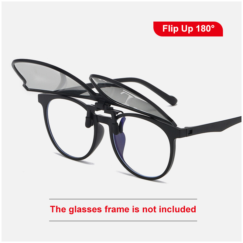 Polarized Clip-on Sunglasses Anti-glare Lightweight Flip Up Driving Sun Glasses