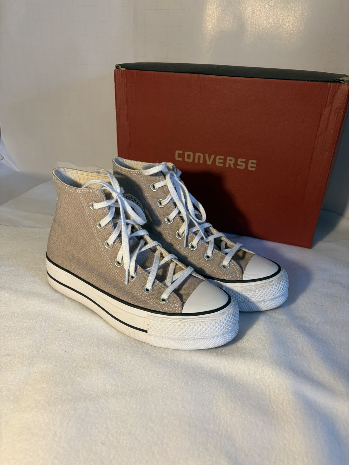 Converse Chuck Taylor Beige Platform High- SEE DESCRIPTION