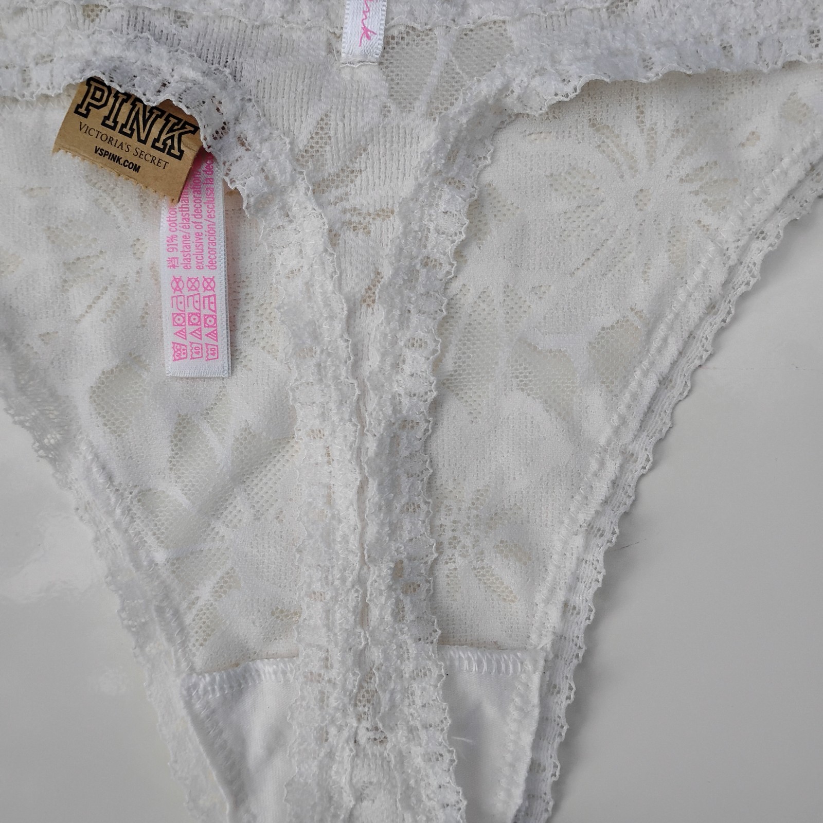 Victoria’s Secret PINK Lace Thong Panties NWT