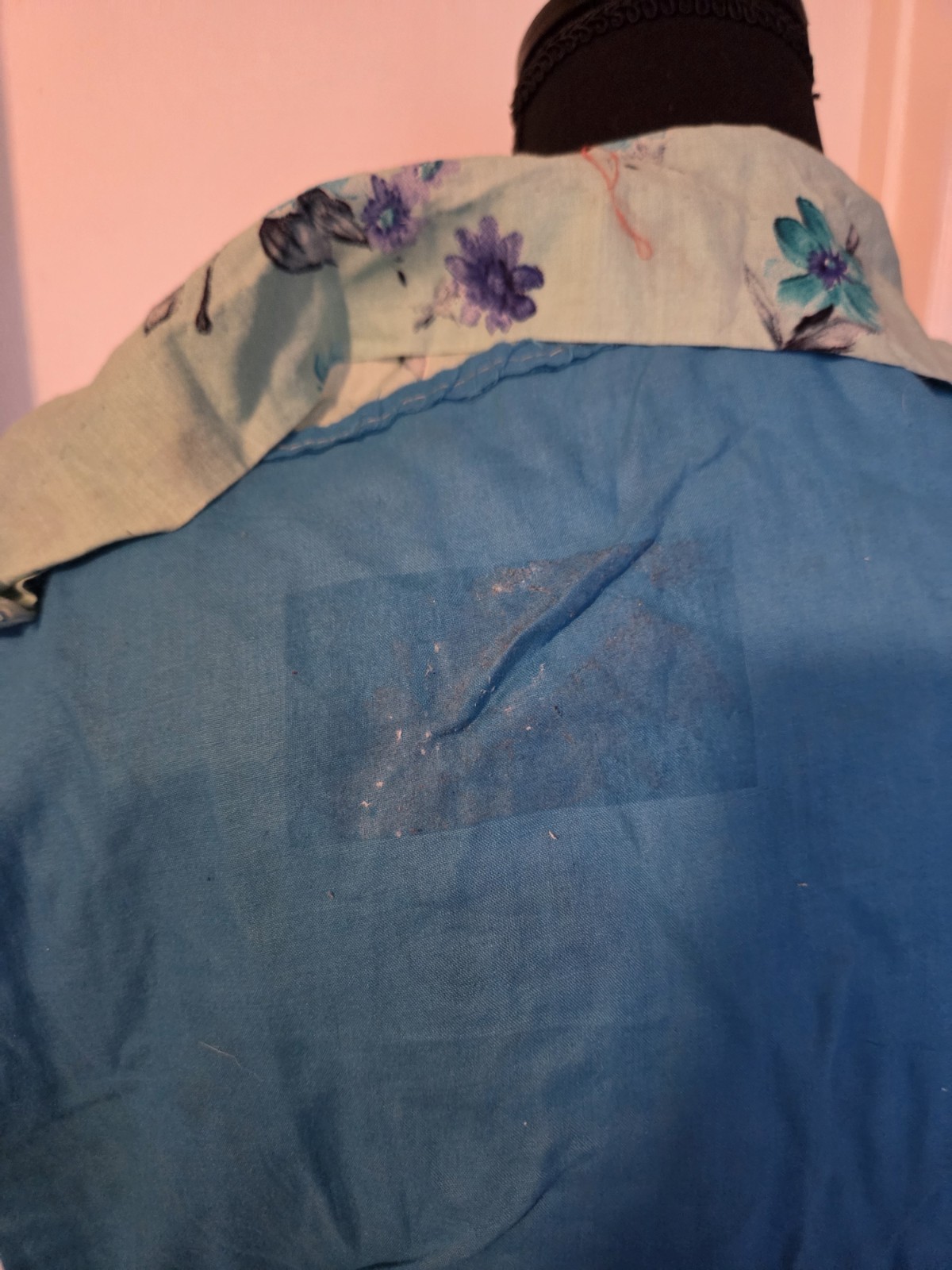 Unbranded Blue Flowered Kurti Or Kameez No Size Tag Measurements In Description