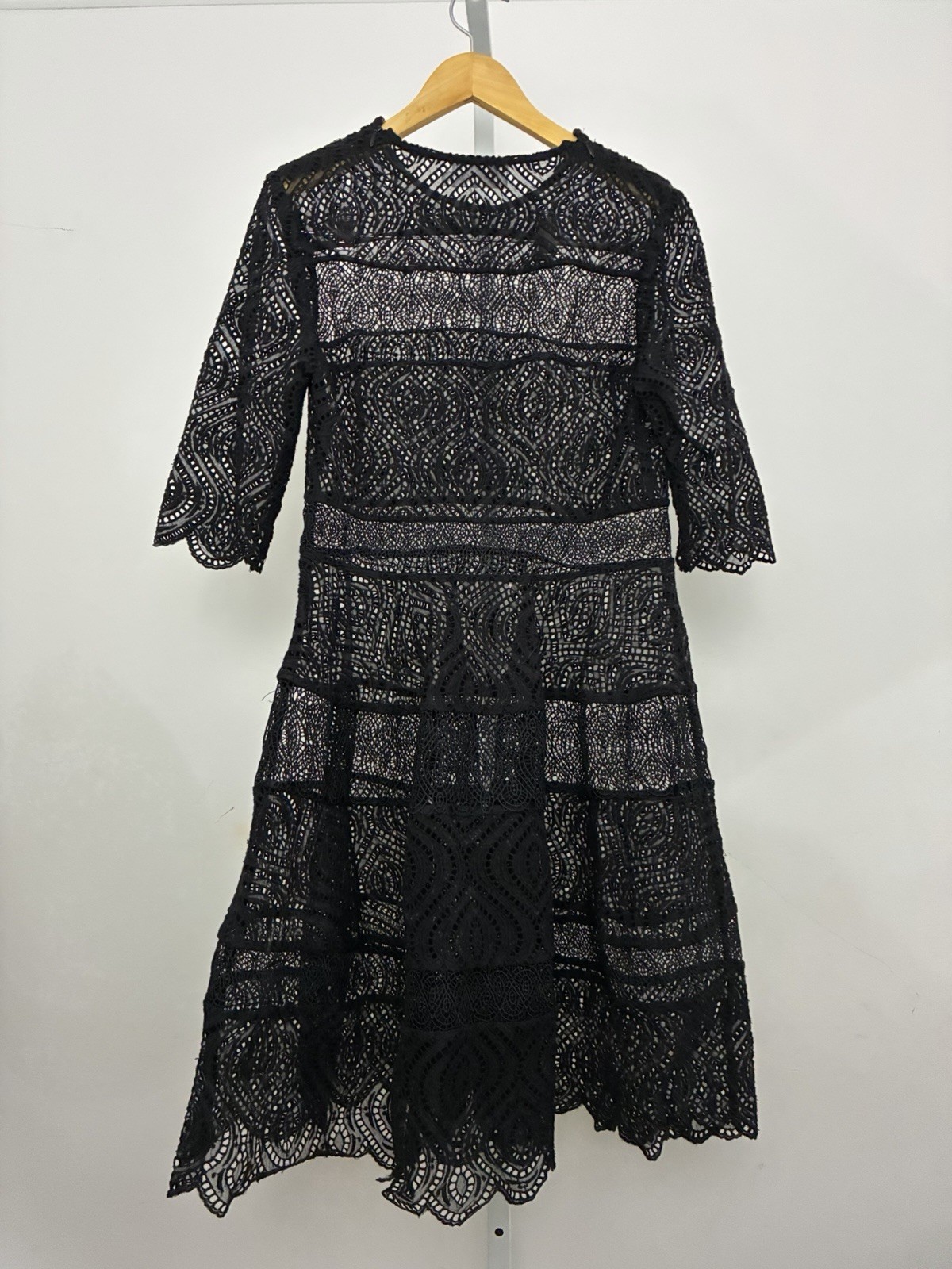 ZIMMERMANN Adorn Embroidered Mini Bell Dress In Black