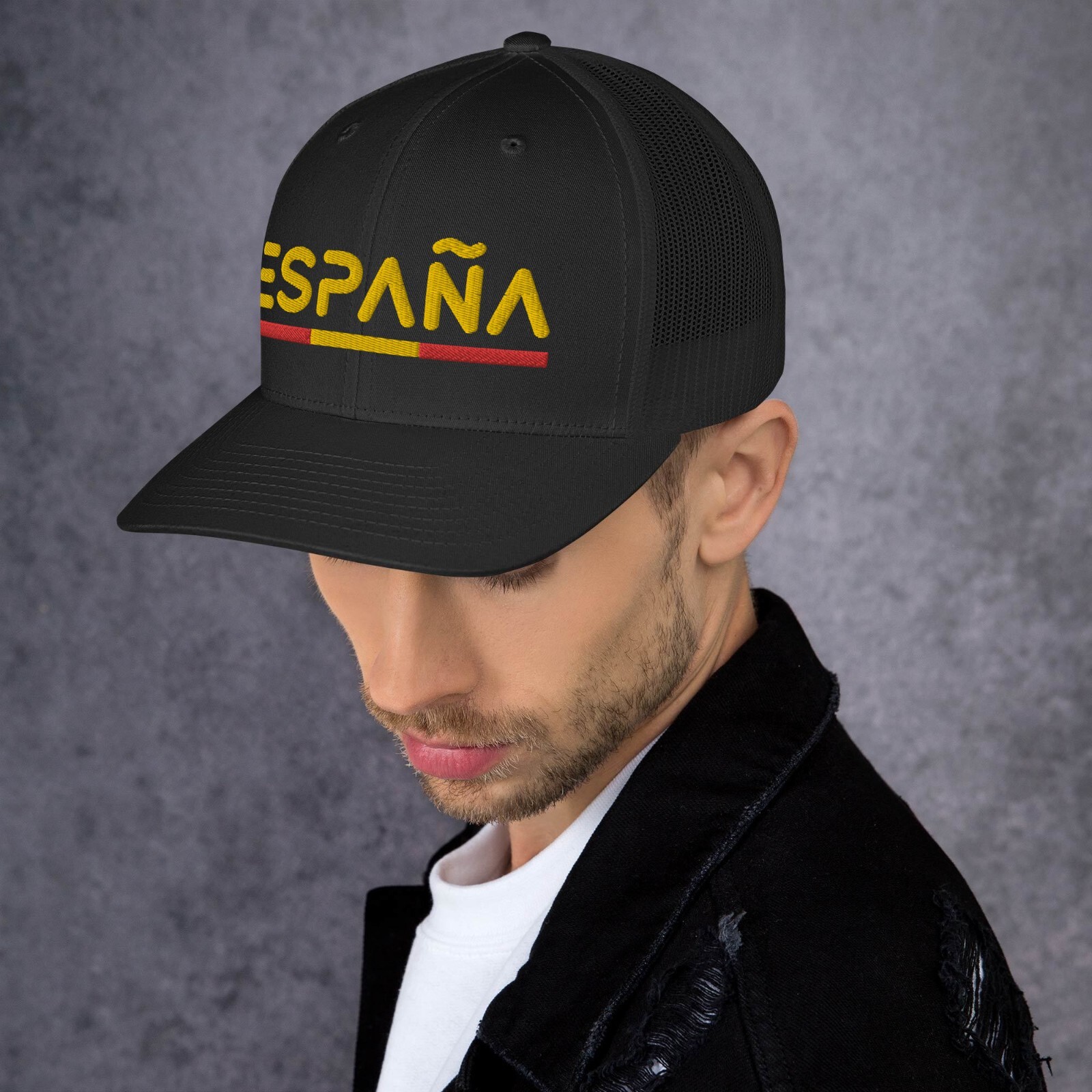 Minimal Spain Flag Trucker Hat Mesh España Trucker Cap
