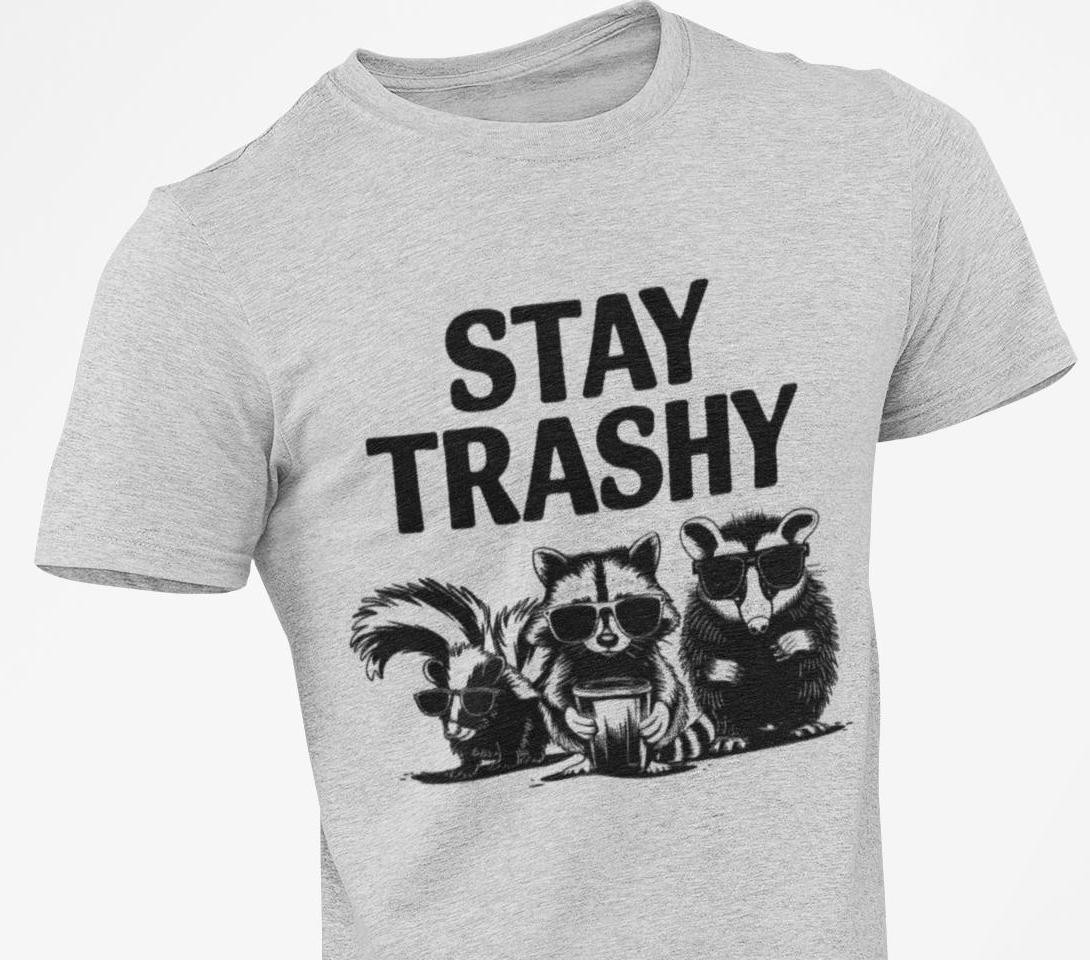 Funny Wildlife T-Shirt with Raccoon, Opossum, and Skunk | Retro 90s Shirt |