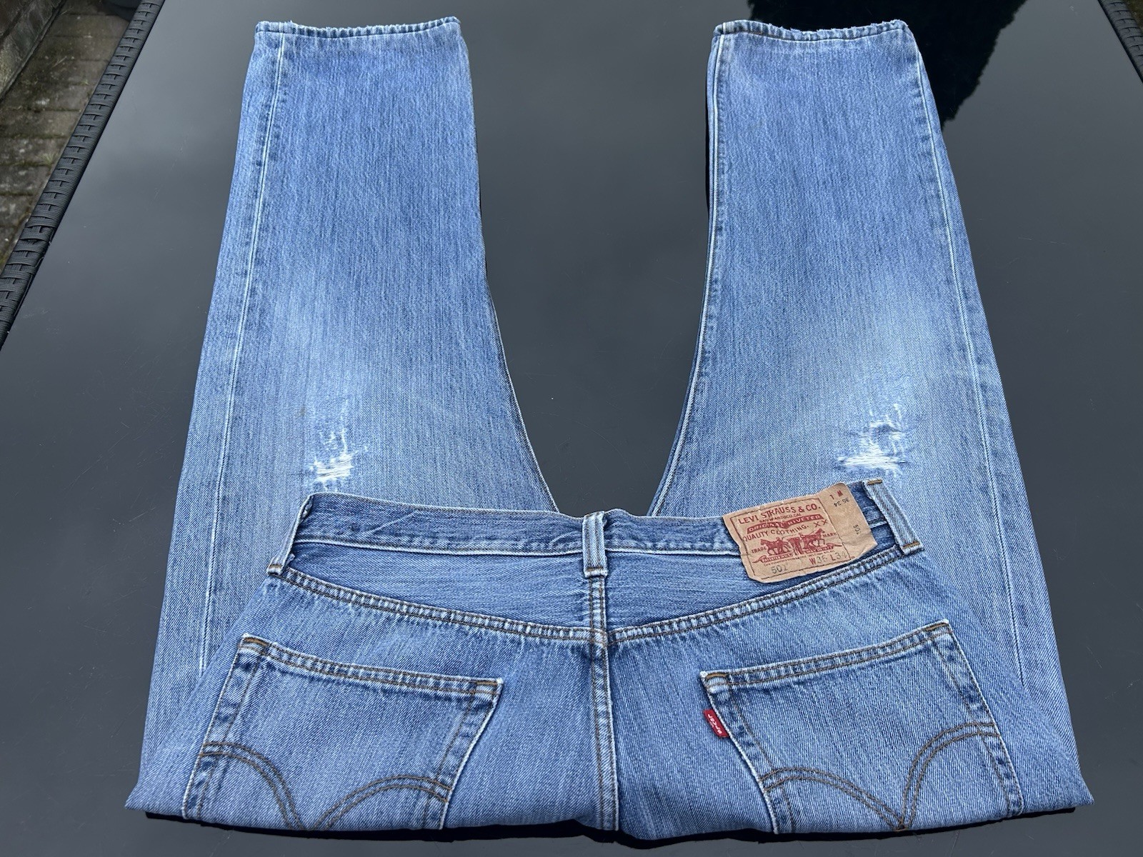Levi 501 Jeans Waist Size 36in Inside Leg 29in In 100% Denim Cotton