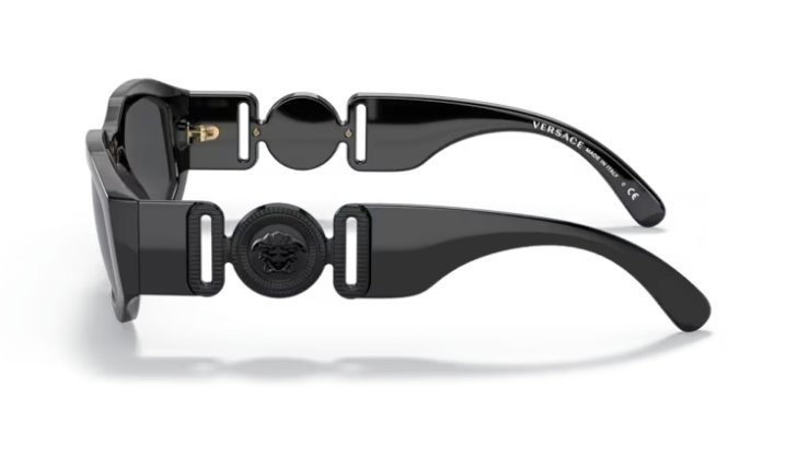 VERSACE VE4361 536087 53mm Black Dark Grey Men’s Sunglasses