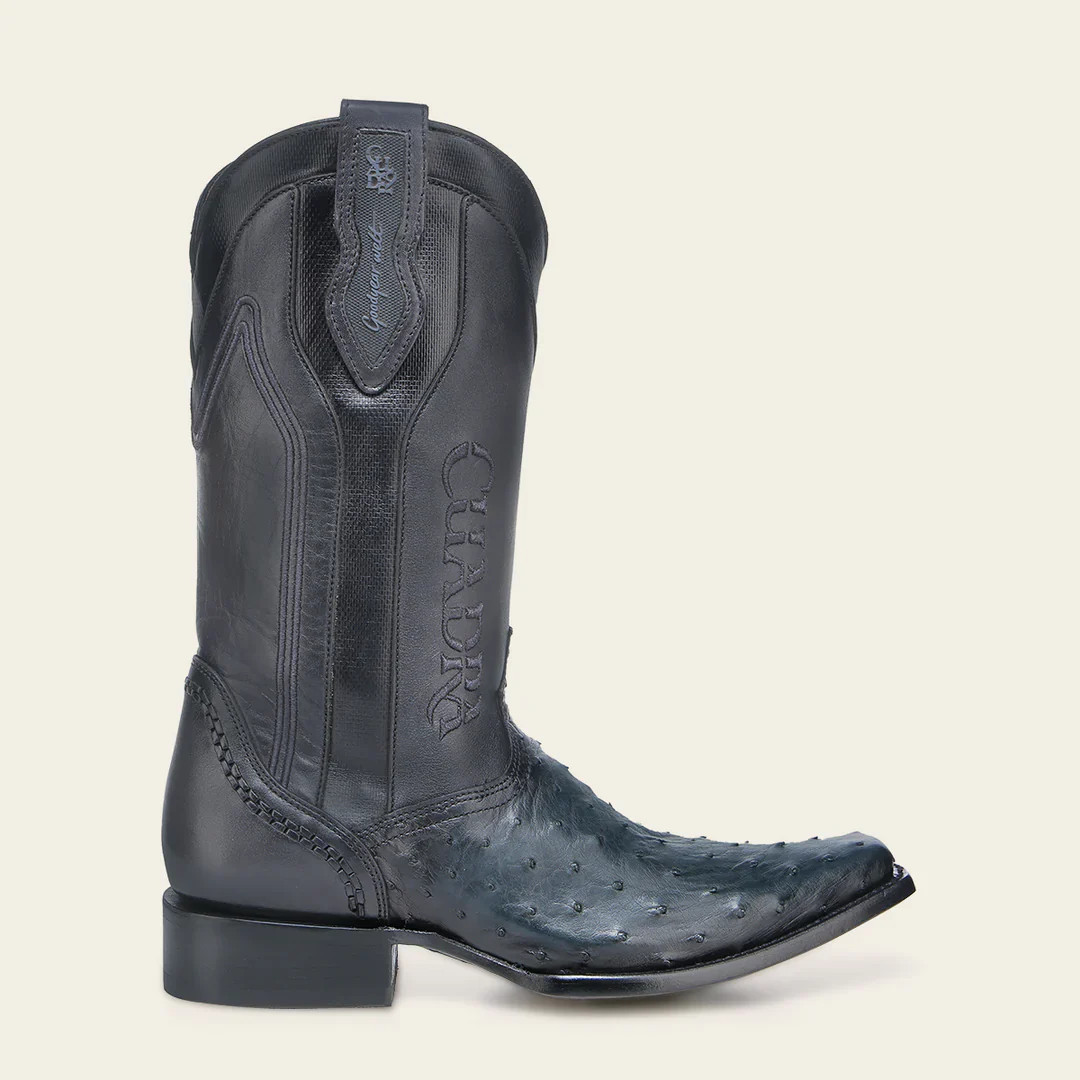 1B2TA1 – Cuadra blue dress cowboy ostrich leather boots for men