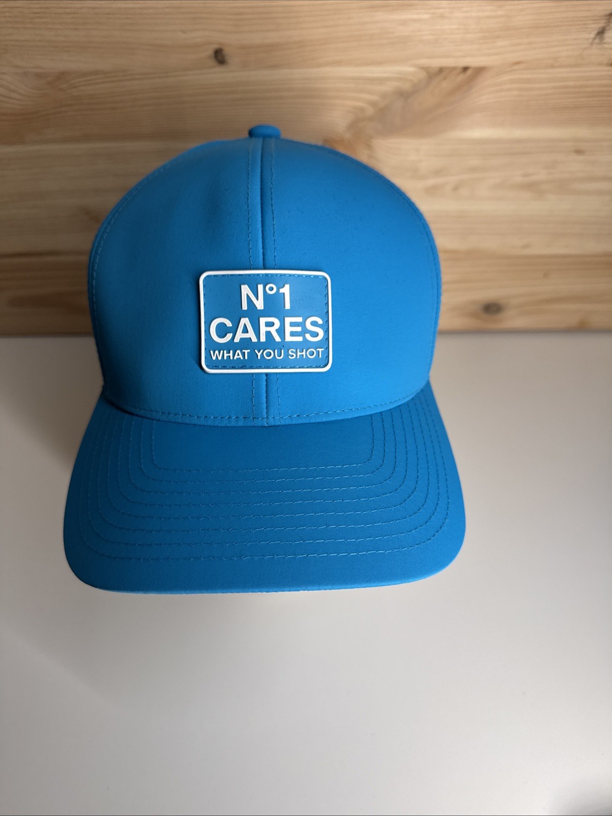 G/FORE NWT “No 1 Cares What You Shot” Patch Golf Hat Cyan/Blue NWT $45