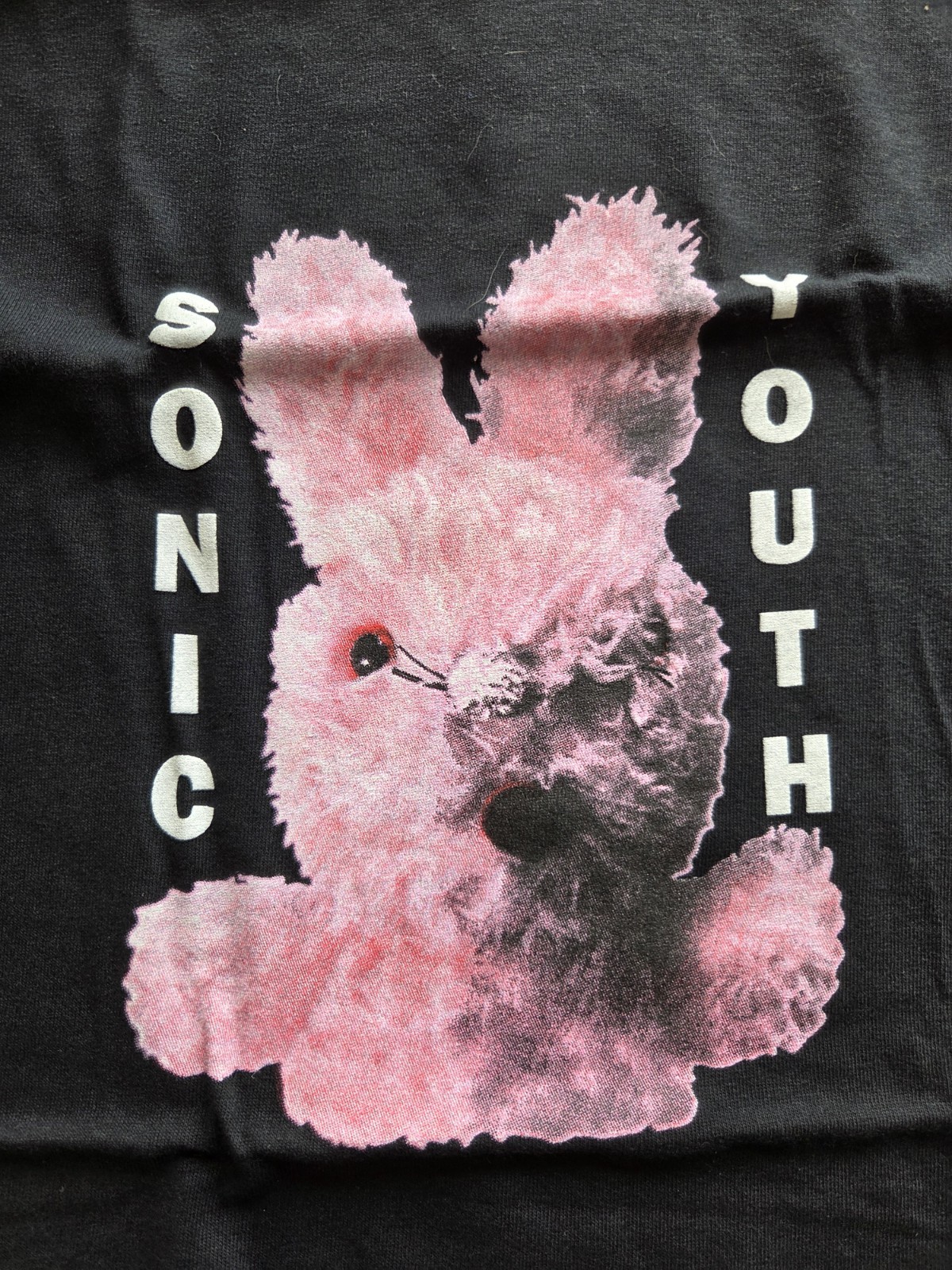 SONIC YOUTH – BLACK DIRTY BUNNY SHIRT Mens MEDIUM Brand New Official Reissue