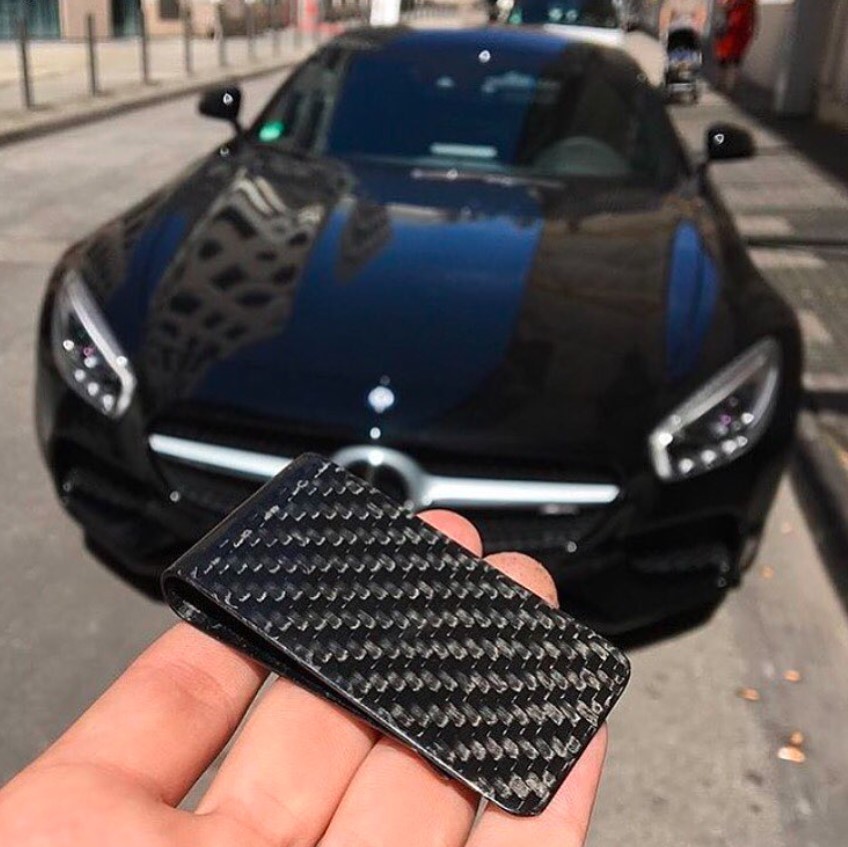 Carbon Fiber Money Clip for Men, RFID Blocking, 5 year warranty