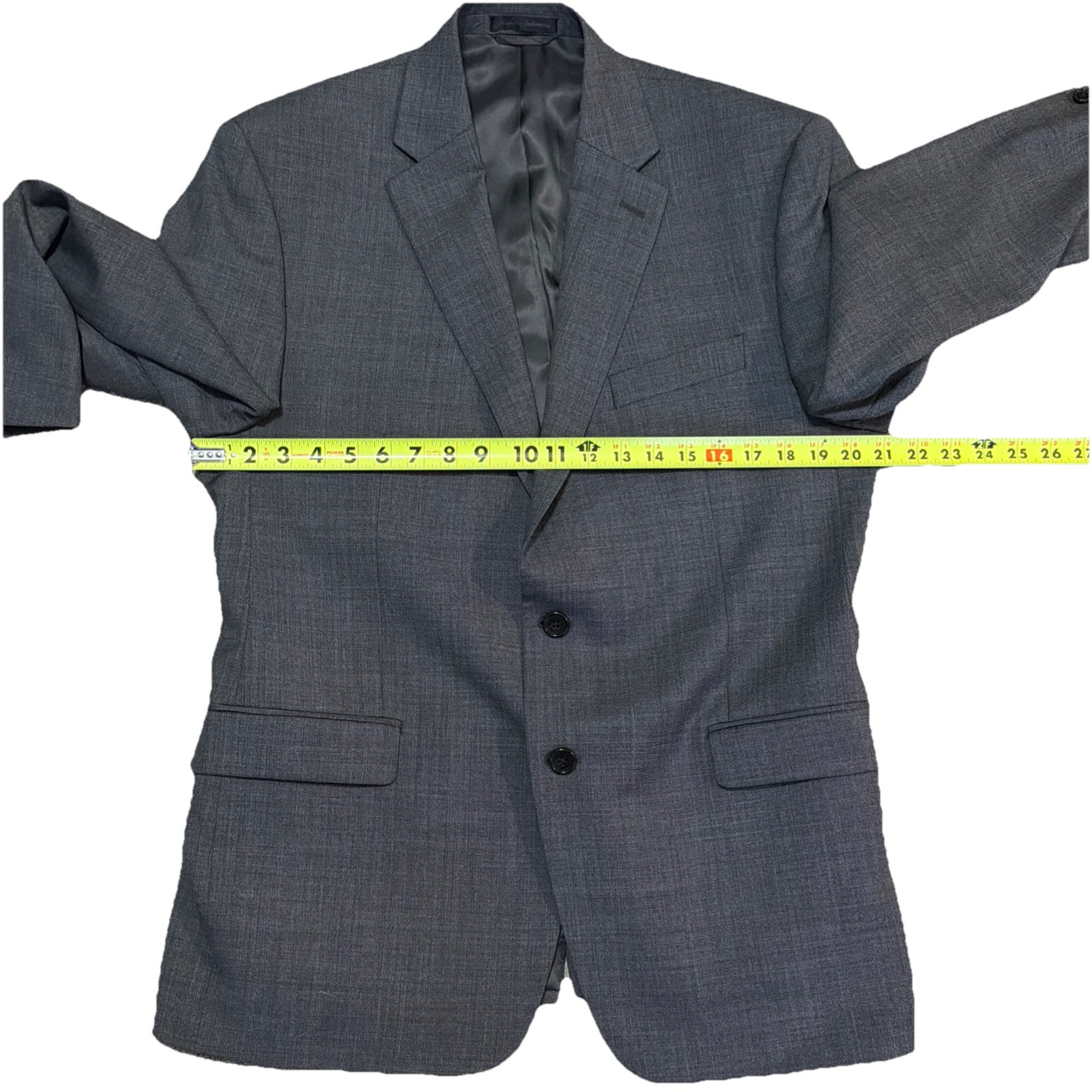 Lauren Ralph Lauren Mens 42R Gray 100% Wool 2 Button Blazer