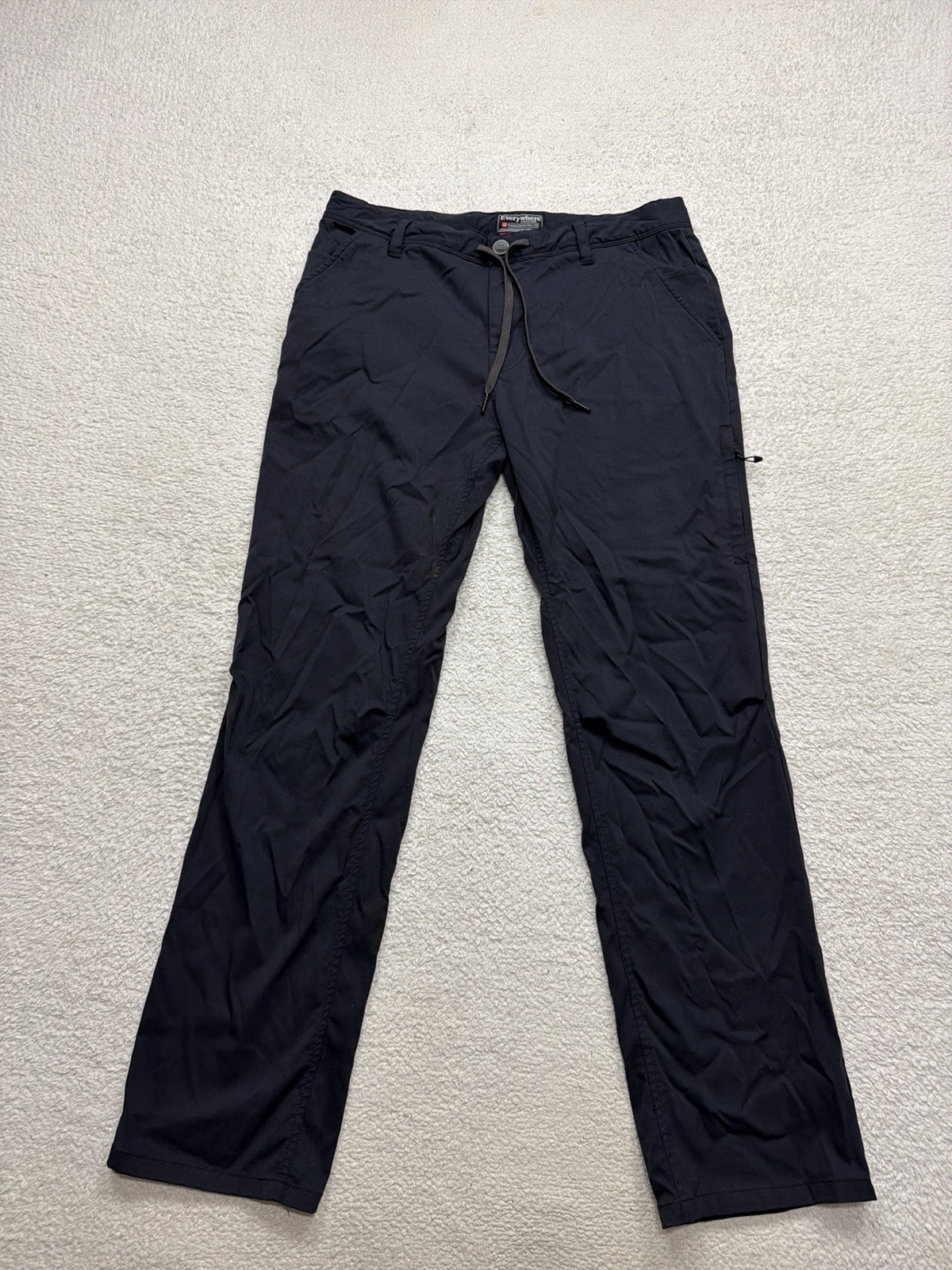 686 Everywhere Pants Relaxed Fit Mens 34×32 Navy Drawstring Outdoor Performance