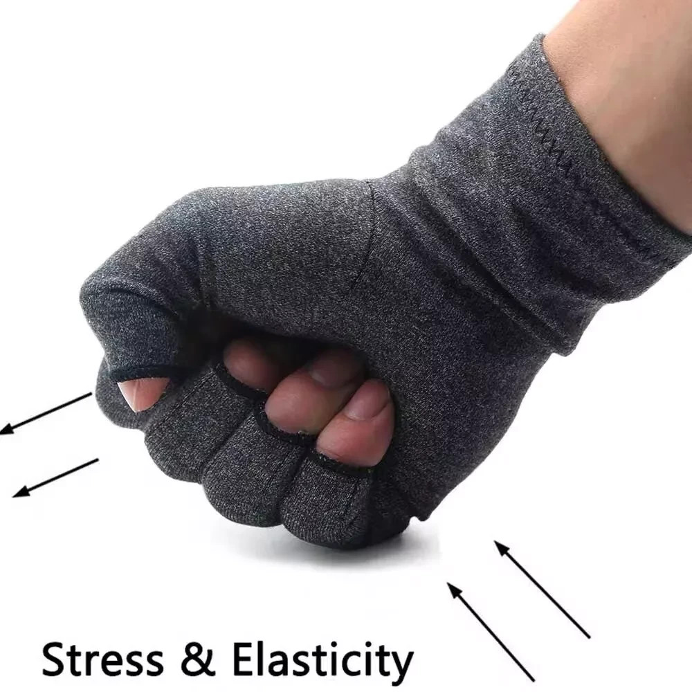 Fingerless Anti Arthritis Compression Gloves Cure Pain Relief Brace Hand Support