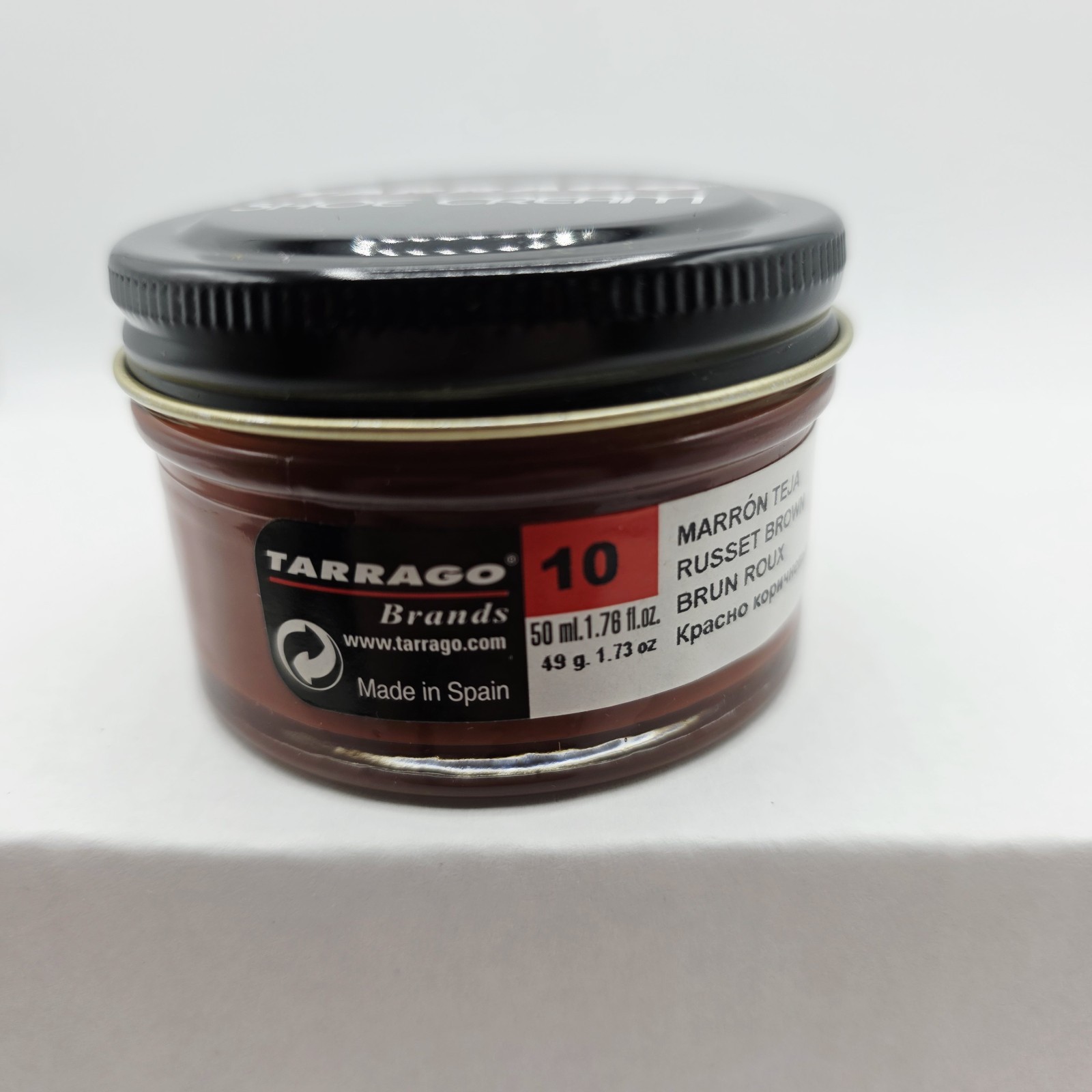 Tarrago Shoe Polish # 10 Russet Brown Cream Leather Protector 1.76 oz. 50ml Boot