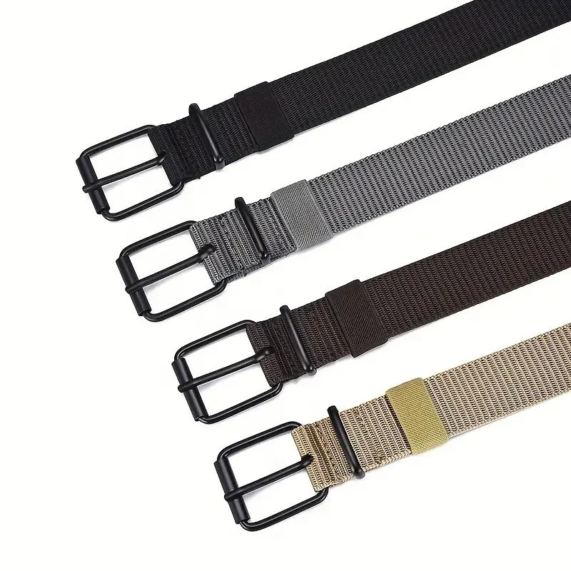 Men Nylon Canvas Tactical Belt Heavy Duty Quick Release Buckle Work Belt
