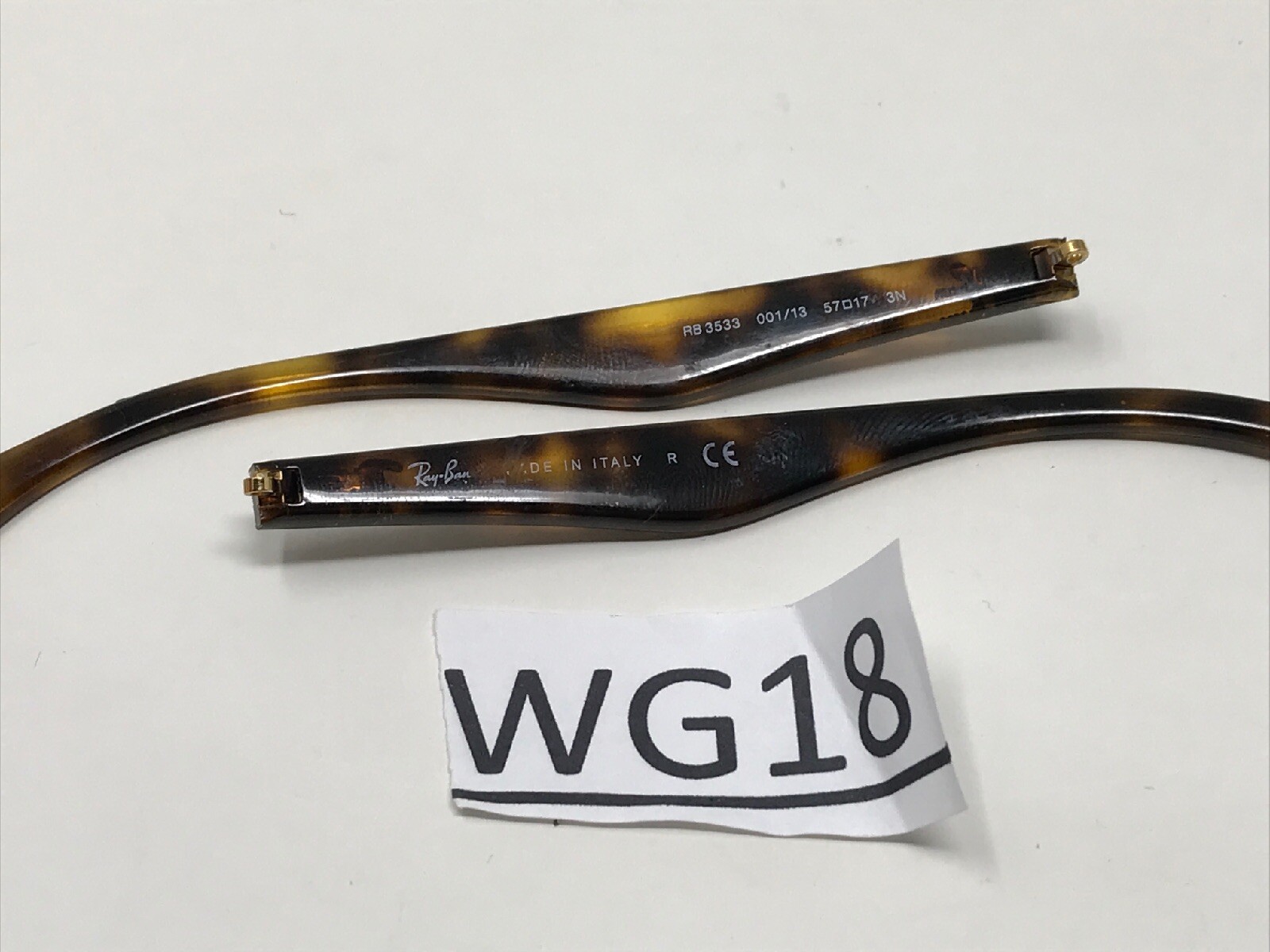 Authentic Temple Arm Leg Replacement PARTS Ray Ban RB3533 001/13 Tortoise WG18