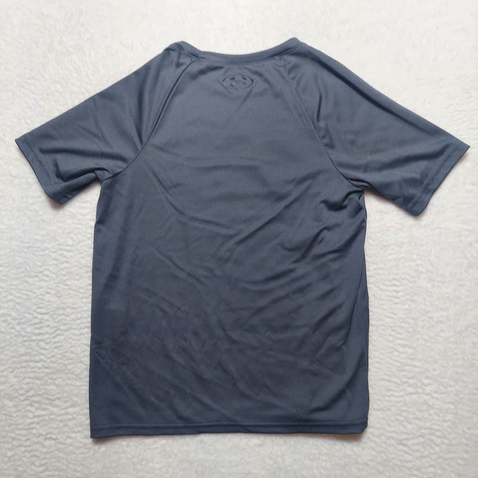 Under Armour T-Shirt Boys YXS Grey Brand New Orange Camo Logo Graphic Tee