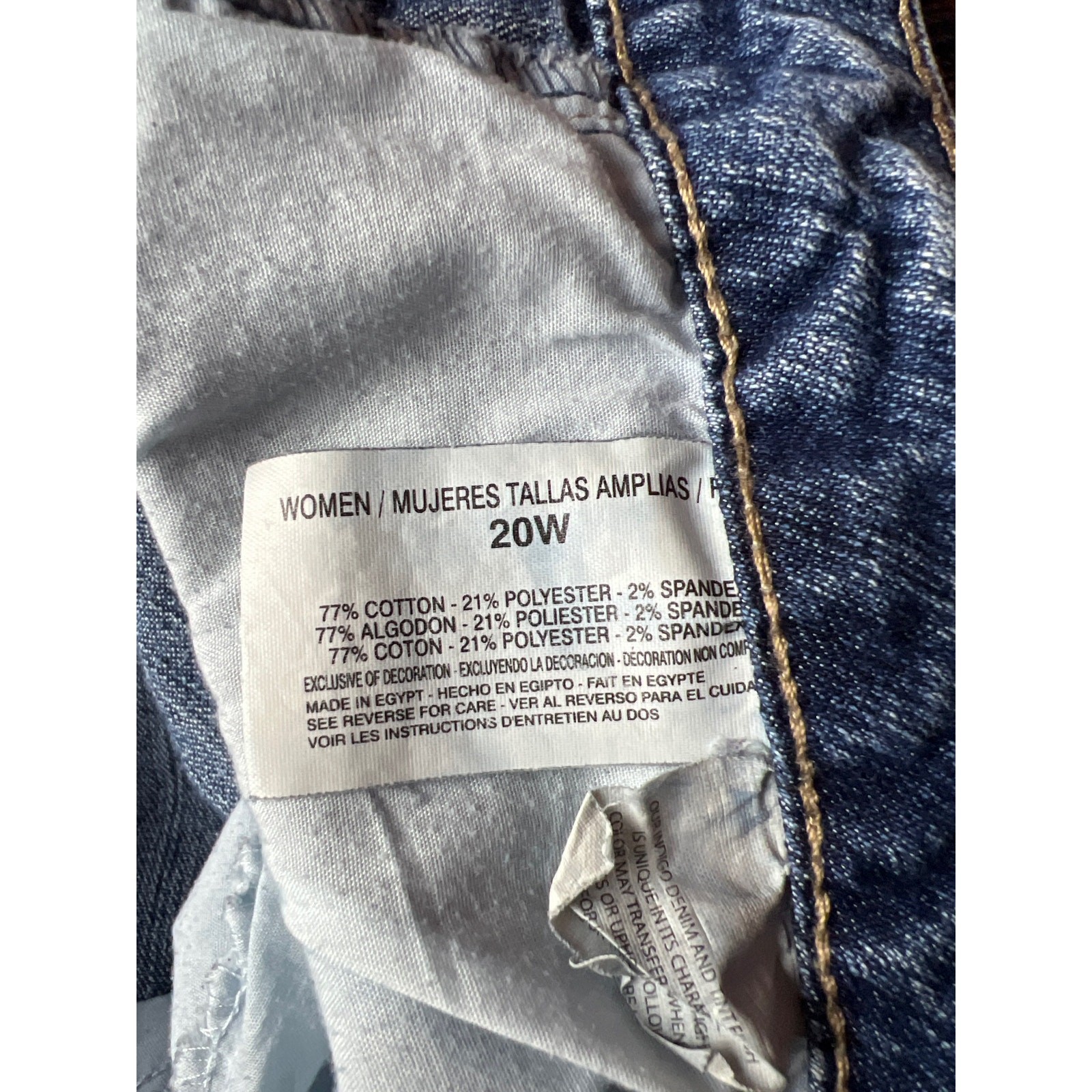 Classic Curvy Fit Straight Leg Jeans 20W Plus Denim Wash Bandolino Blu Mandie