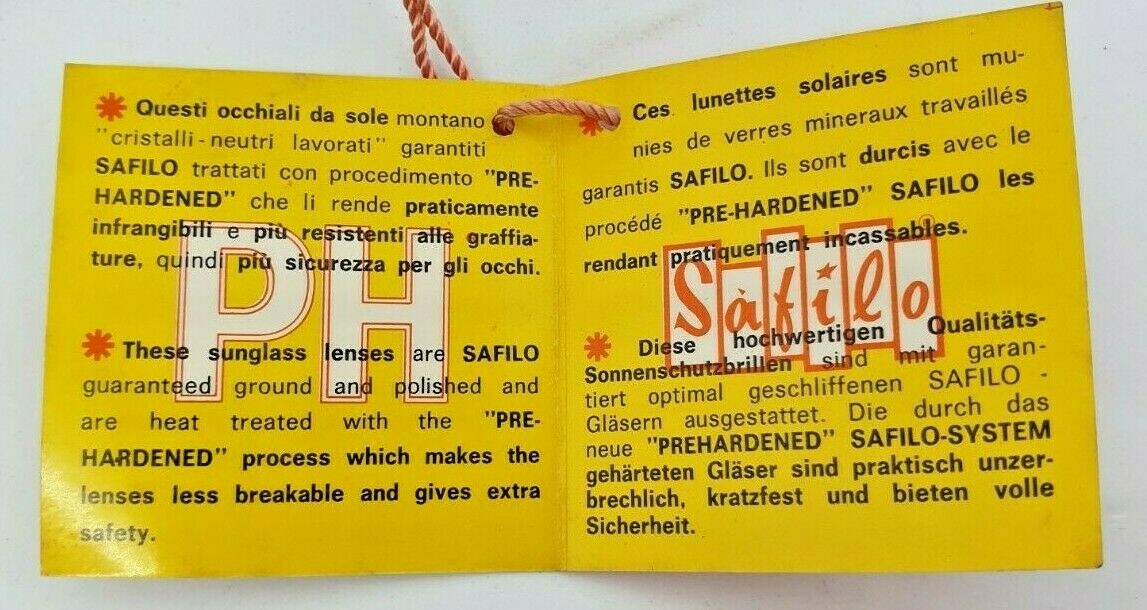 Safilo Sunglasses – GOLDMAN B – Made In Italy – Vintage – Collectible – NOS