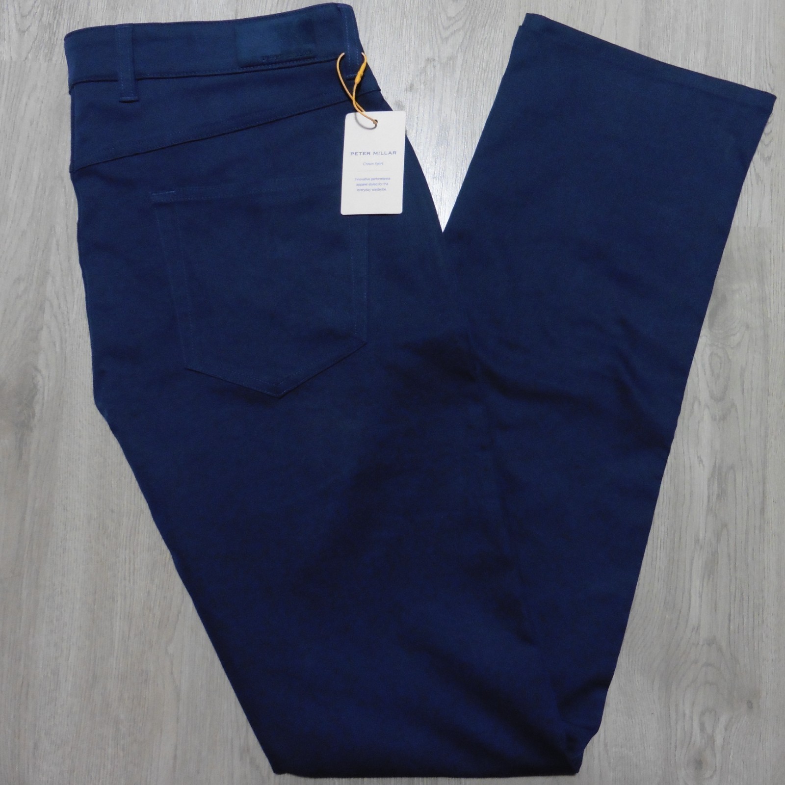 PETER MILLAR Mens 33 X 32 PANTS EB66 NAVY PERFORMANCE GOLF 5-POCKET ME0EB66FB