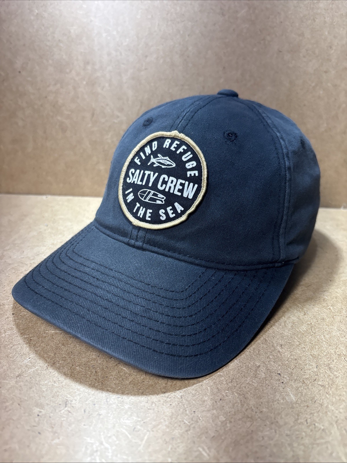 Salty Crew hat Black Flex Fit S-M