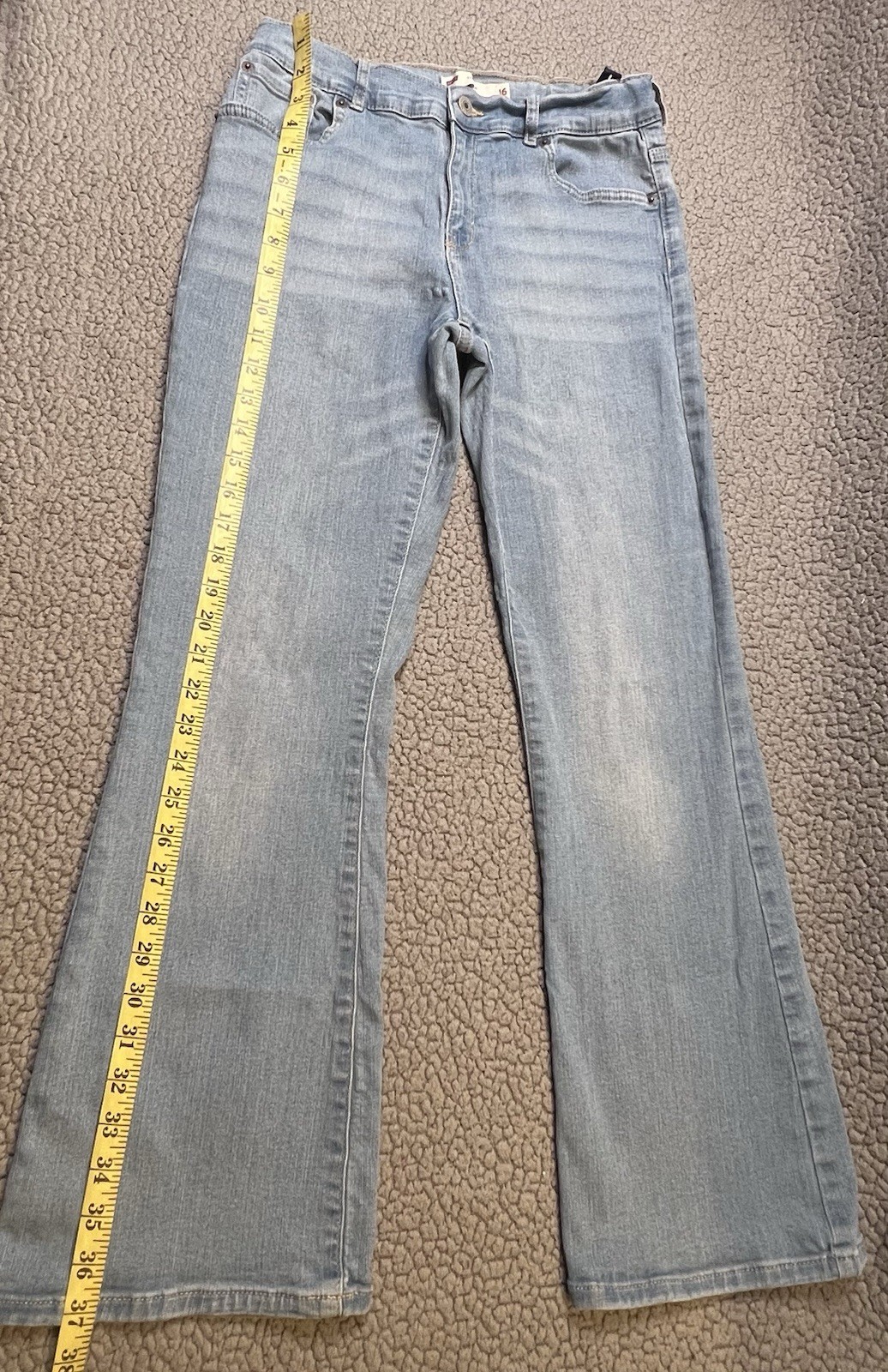 Levi’s 726 Flare Light Was Denim Jeans Girls Size 16 Juniors Size Wide Leg