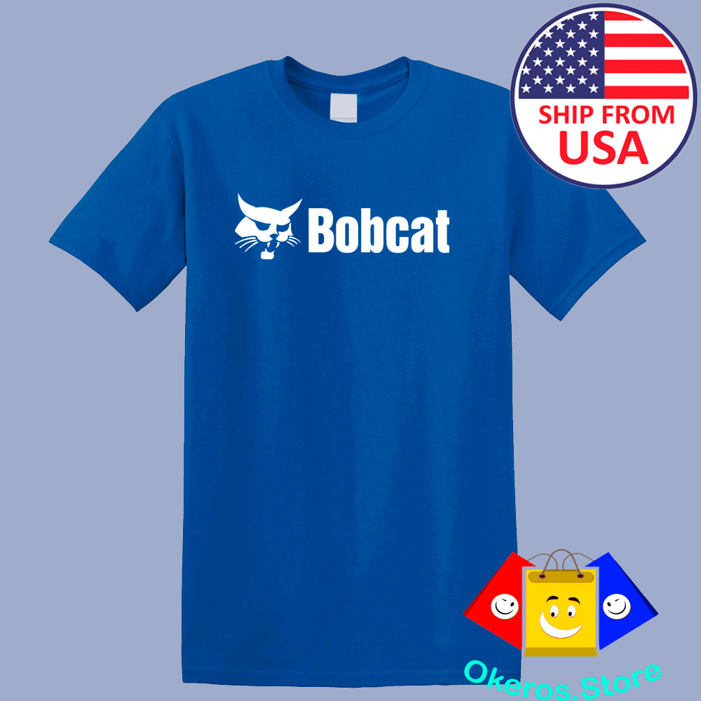 Bobcat Tractor Bob Cat Men’s Royal Blue Size S to 5XL