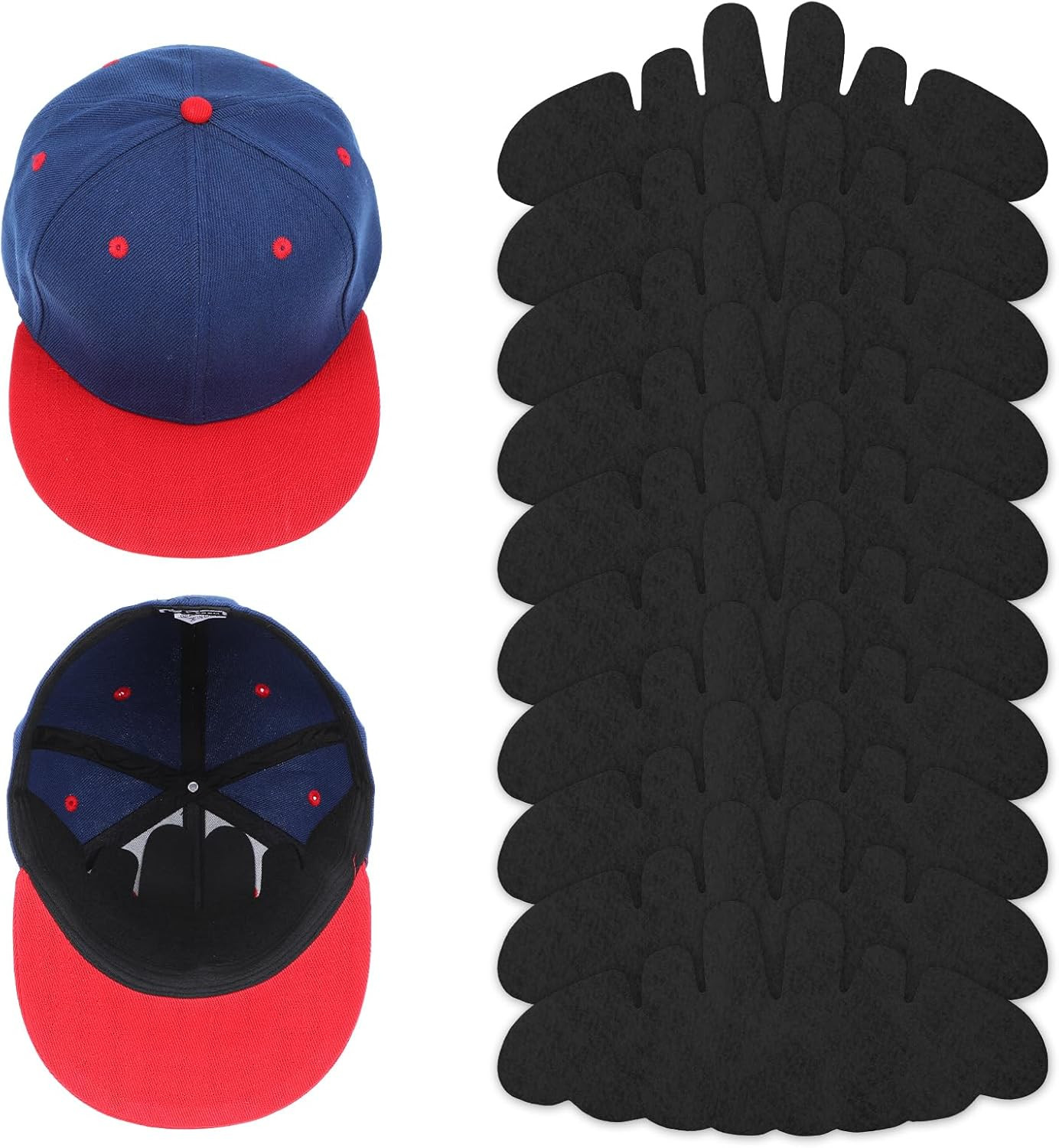 10Pcs Baseball Caps Inserts, Washable Hat Felt Shapers Hat Sweat Liner Cap Inser