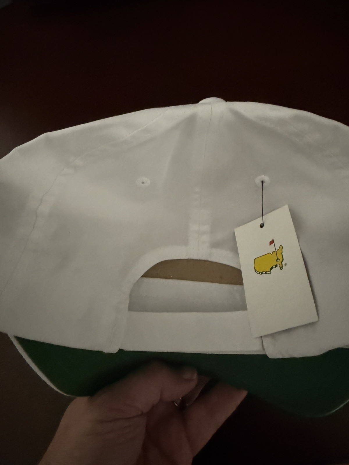 Augusta National Golf Club Members Logo Hat ANGC Logo White With Green Rope