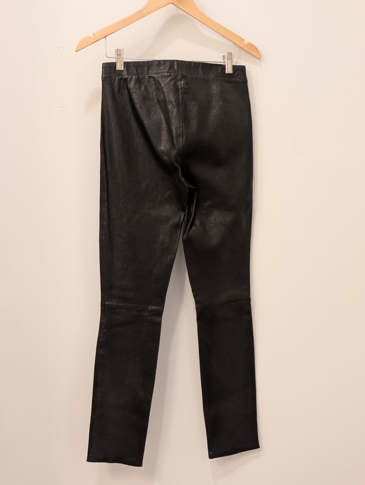 $1050 J BRAND L8007 SKINNY EDITA PULL UP LEATHER LEGGING PANTS WOMEN’S MED BLACK