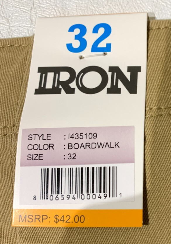 IRON CO. Men’s Stretch Fabric Flex Waist Flat Front Shorts Boardwalk All Size