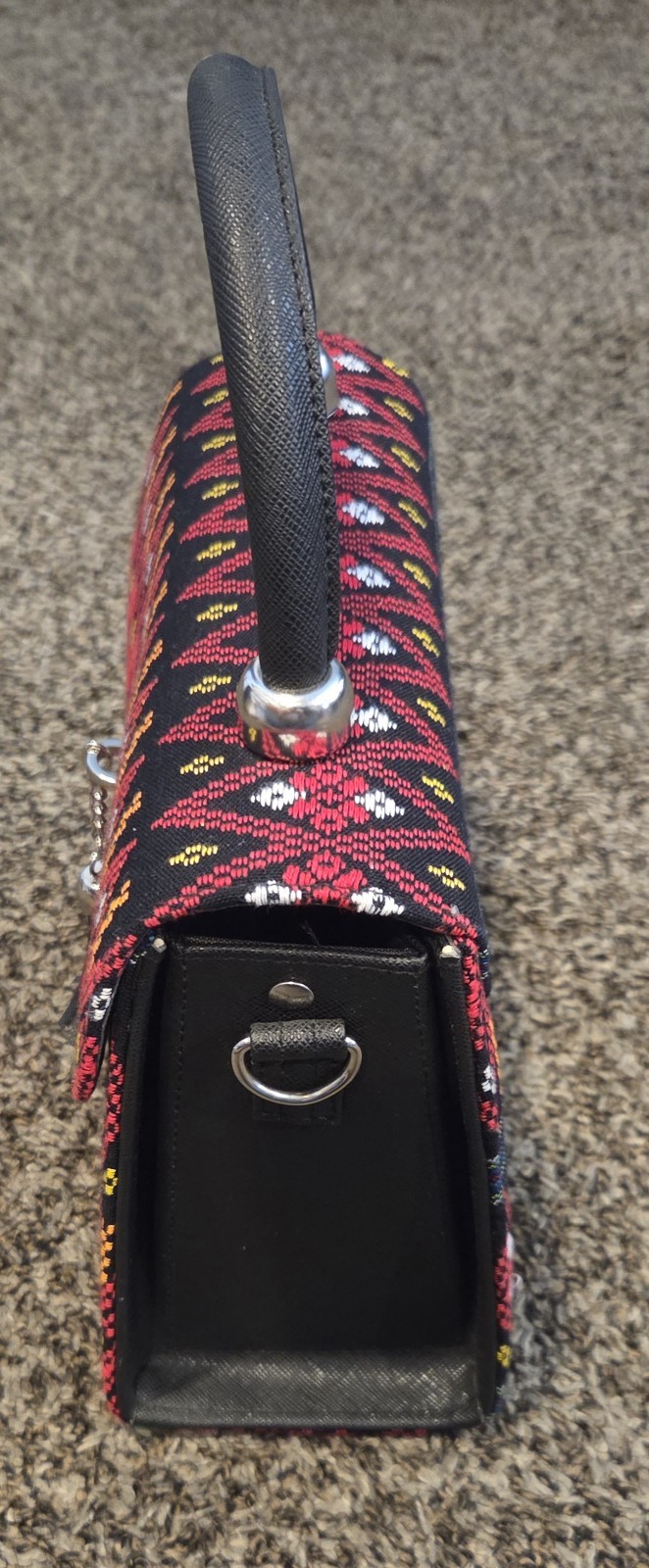 Bohemian Style Bag Red Color Unique Design