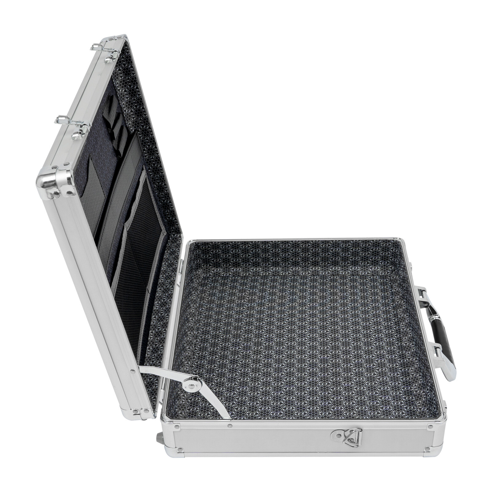 Aluminum Hard Case Big Capacity With Combination Lock Briefcase With Pocket