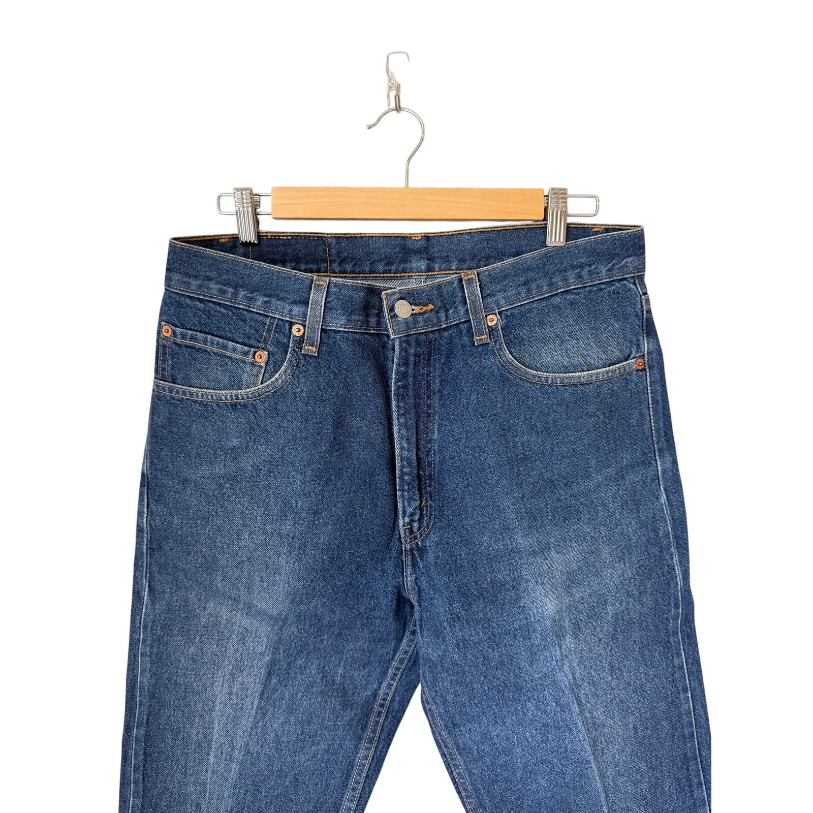 Levi’s 505 Regular Fit Jeans Men’s 33×29 Blue Medium Wash Straight Leg Denim