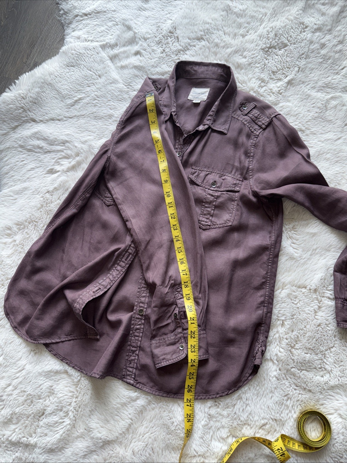 american eagle Women Blouse Size M Color Brown Eggplant