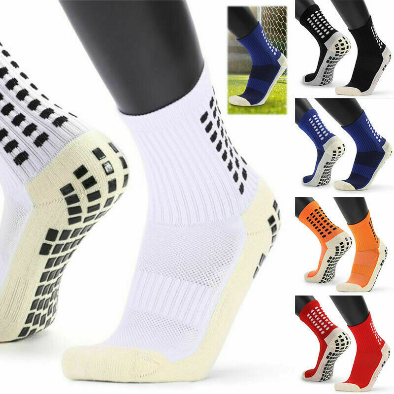 Men’s Anti Slip Football Socks Athletic Long Socks Absorbent Sports Grip US Sell