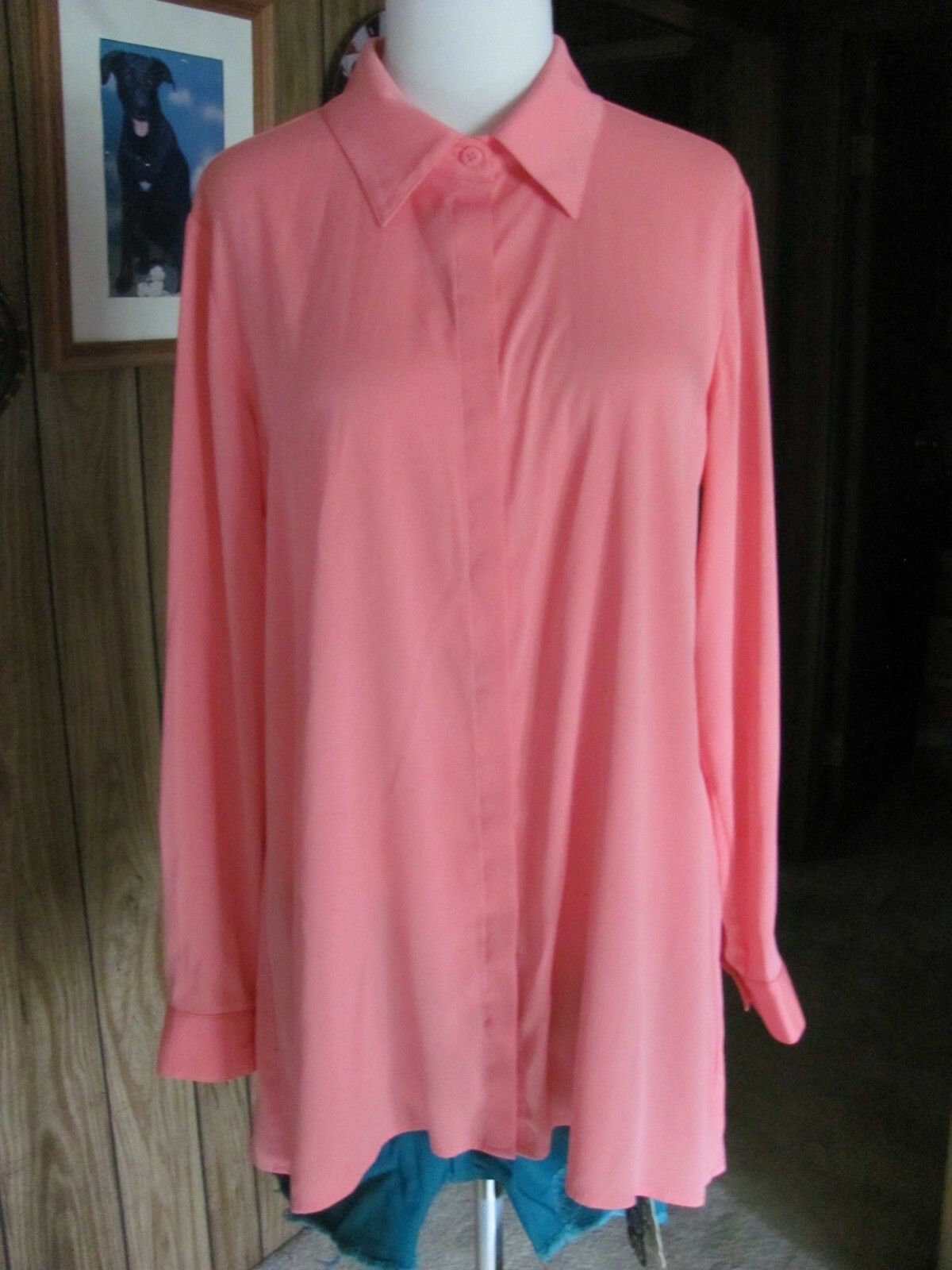JOAN RIVERS LADIES ORANGE BLOUSE SIZE SMALL BRAND NEW POLYESTER/SPANDEX MACHINE