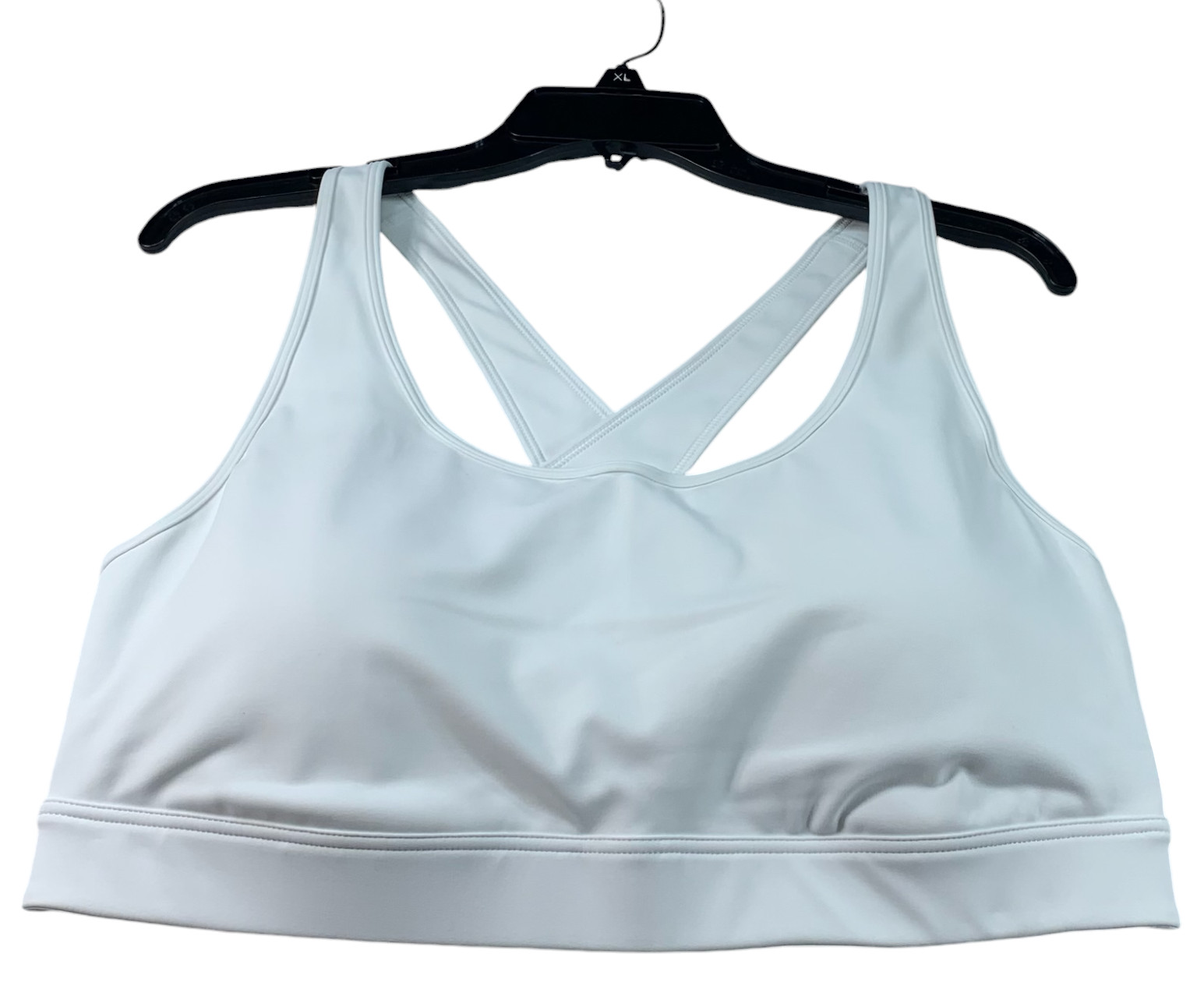 Ideology Sports Bra Womens Plus Size 2X White Sleeveless Stretch New
