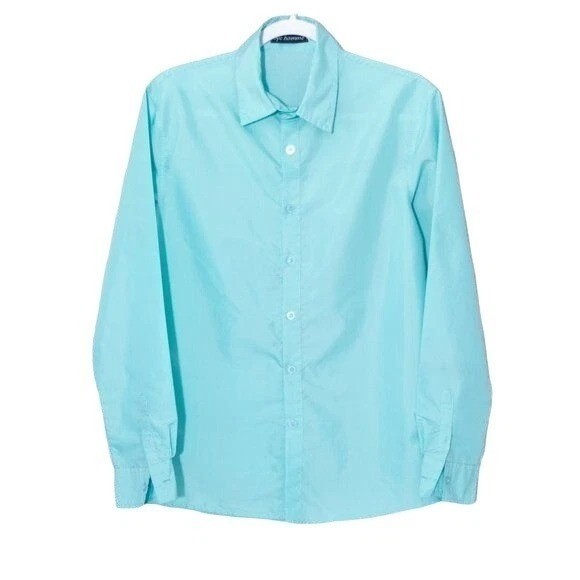 Byc Homme Turquoise Button-Up Shirt Womens Long Sleeve Size XL