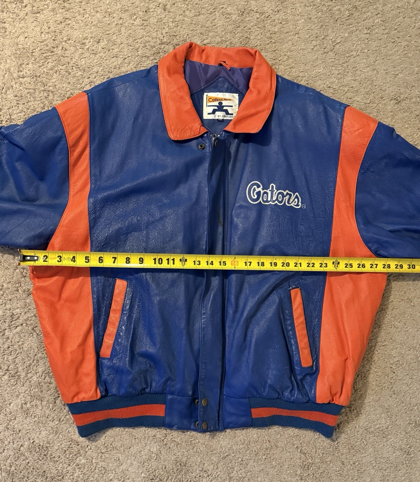 Vintage 90s College Phase University of Florida Gators Leather Jacket Size 3XL