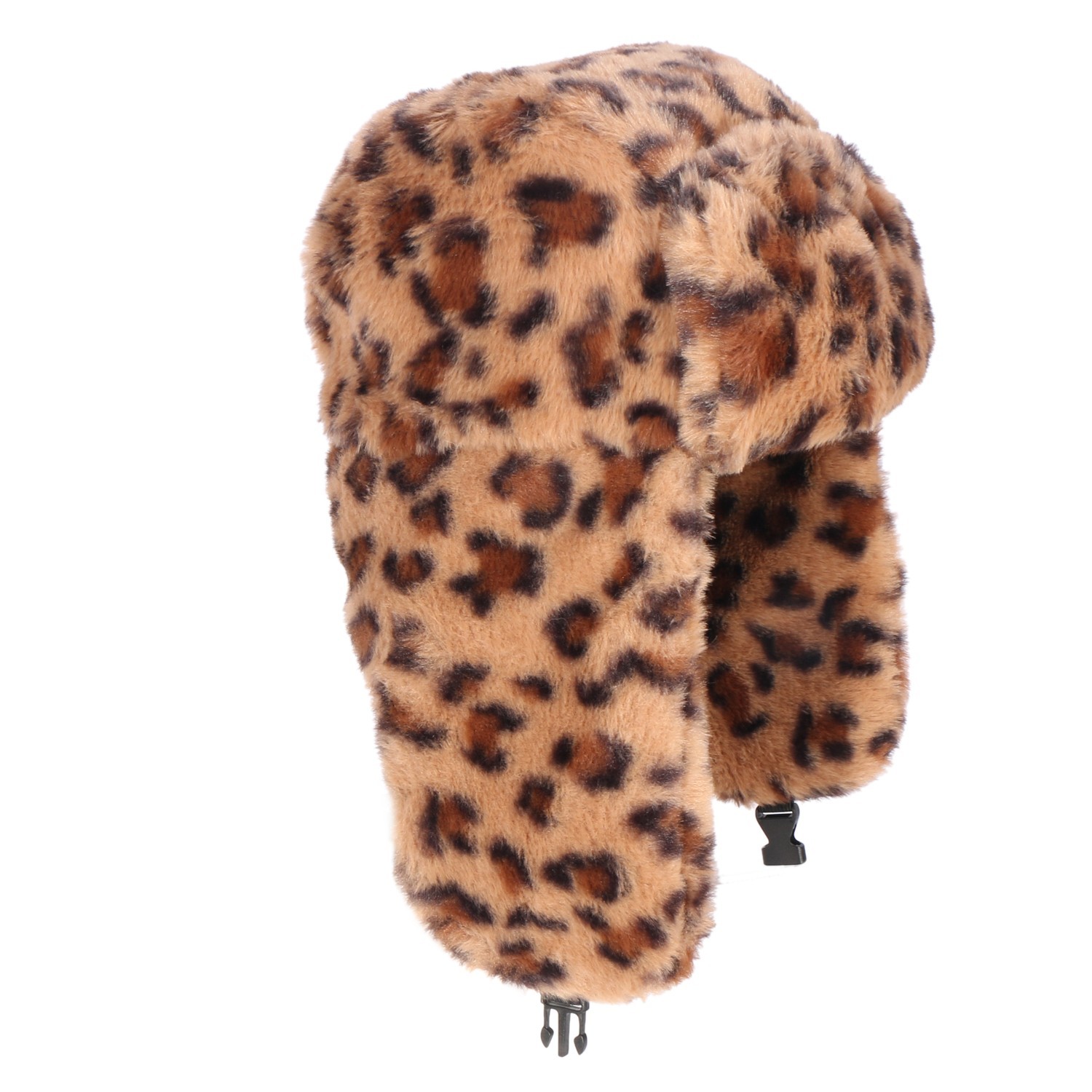 Men Women Winter Fuzzy Fluffy Solid Trapper Hats Windproof Hood Russian Trooper