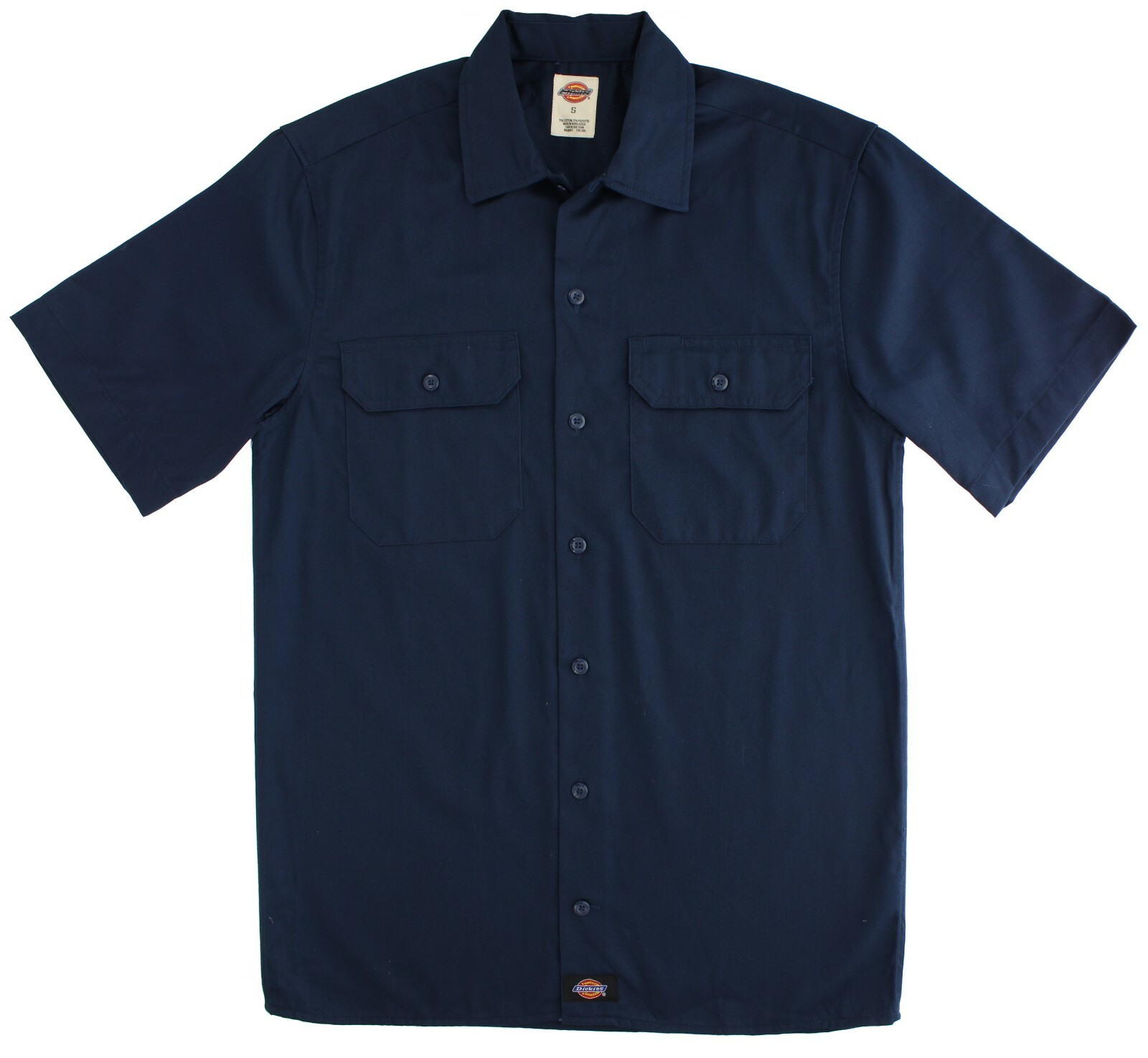 Dickie’s Men’s Work Shirts, Cotton Blend Short-Sleeved Shirts, Front Pockets