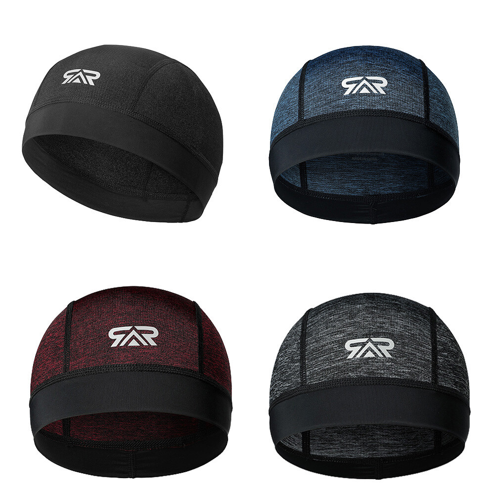 Gray Caps Sweat Wicking Skull Caps Cooling Helmet Liner Beanie Hats for Cycling