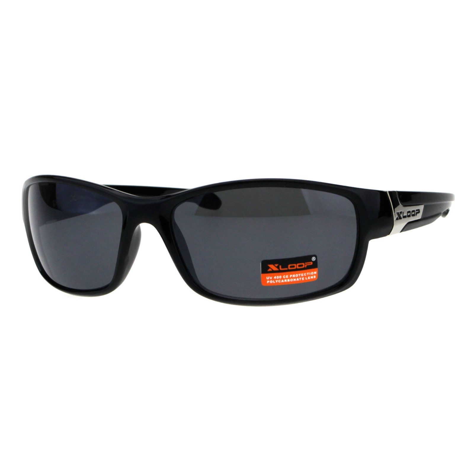 Xloop Sunglasses Mens Oval Rectangular Wrap Around Frame UV 400
