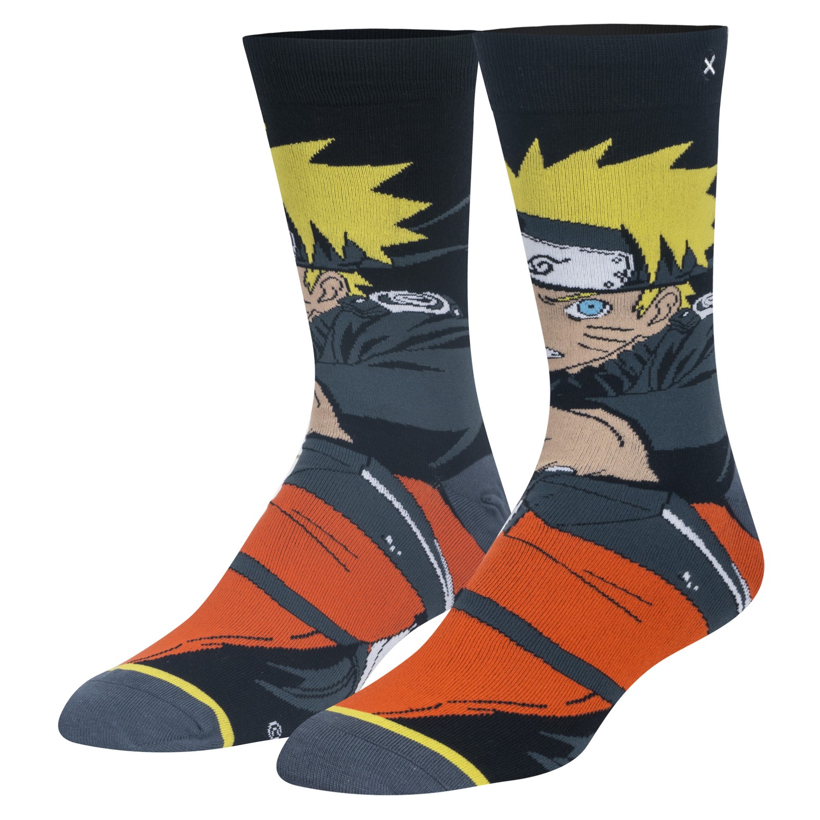 ODD SOX – Naruto Uzumaki Novelty Crew Socks – Size Large – Men’s 8–12 / Women’s